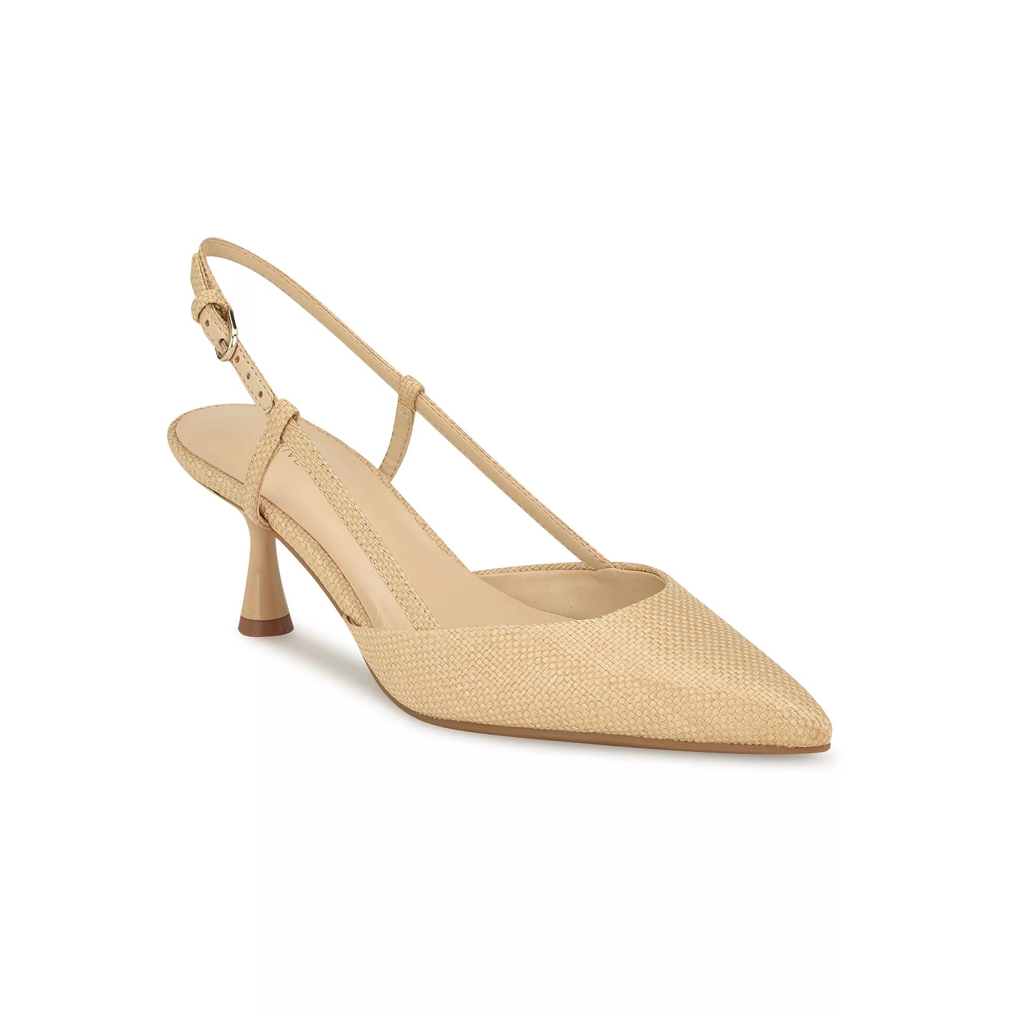 Nine West Rowen Women's Slingback Dress Pumps, Size: 6.5, Natural Product Image