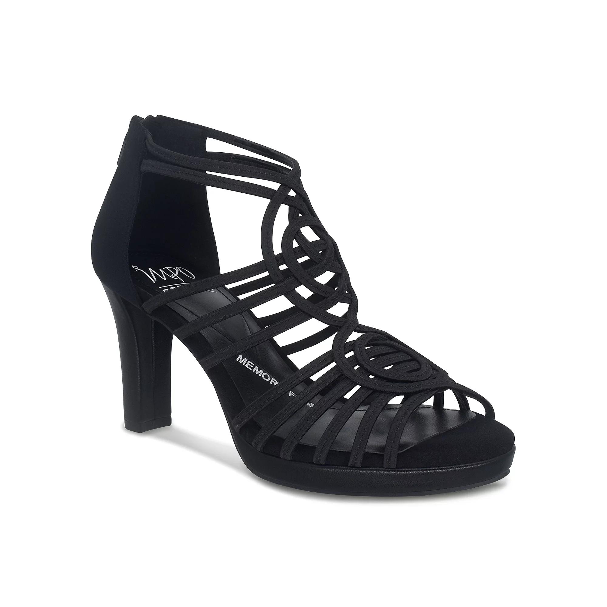 Impo Tiffany Women's Stretch Elastic Dress Memory Foam Sandals, Size: 9.5, Black Product Image