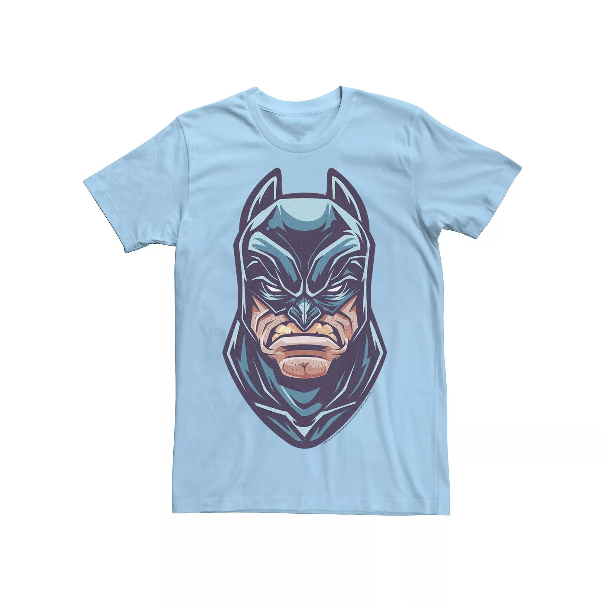 Men's DC Fandome Batman Angry Big Face Tee, Size: XXL, Light Blue Product Image