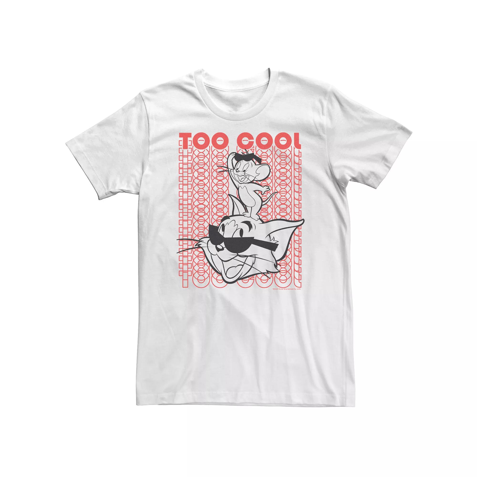 Big & Tall Tom and Jerry Too Cool Repeating Retro Tee, Men's,  Product Image