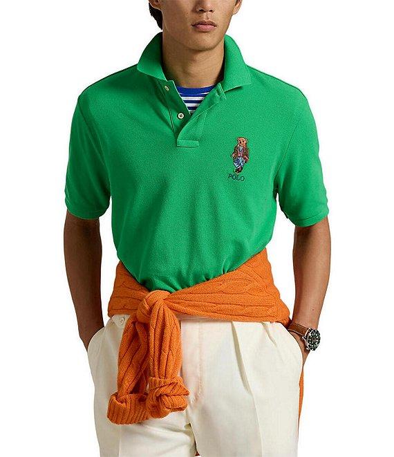 Polo Ralph Lauren Classic Fit Explorer Bear Mesh Short Sleeve Polo Shirt Product Image