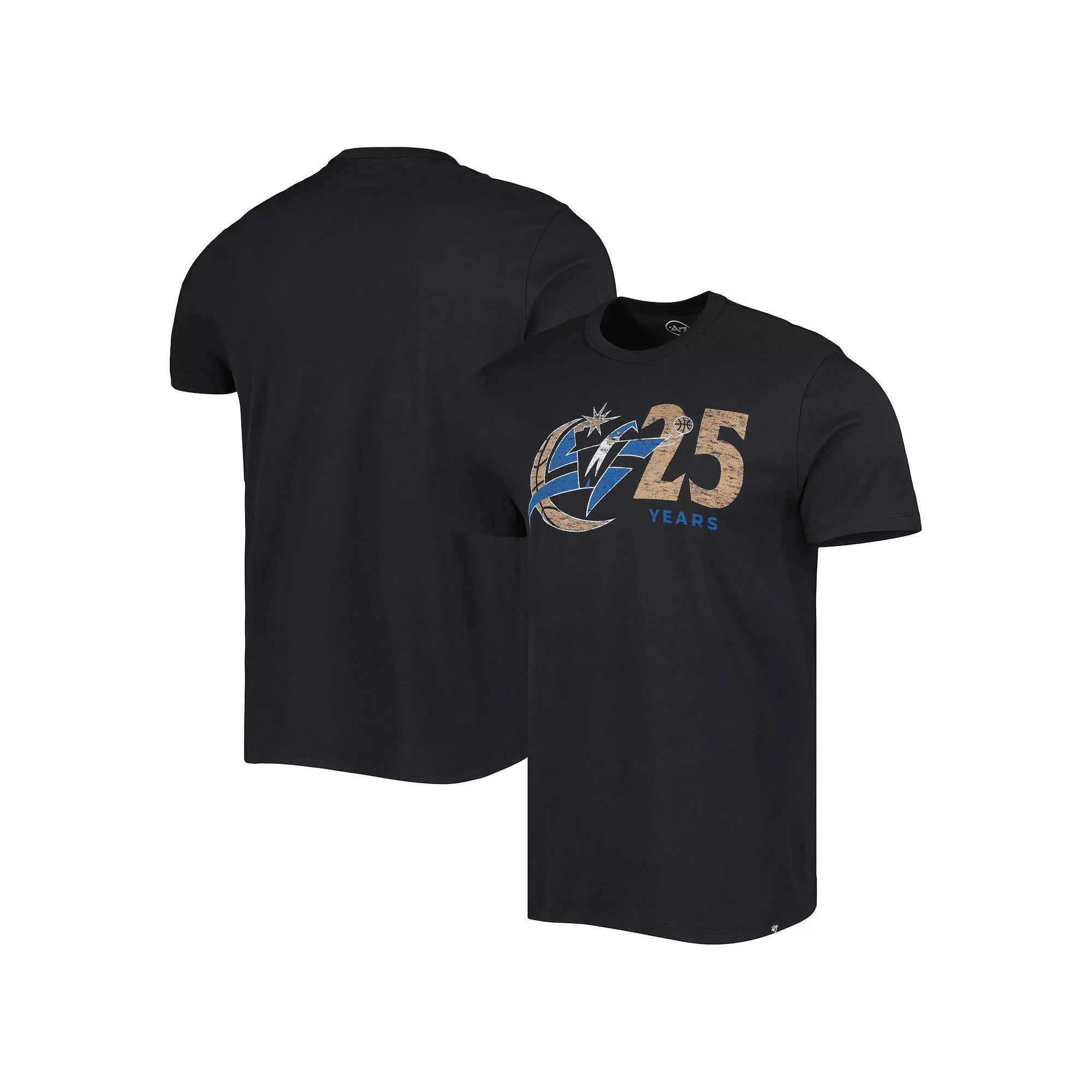 Men's '47 Black Washington Wizards 25th Anniversary T-Shirt,  Product Image