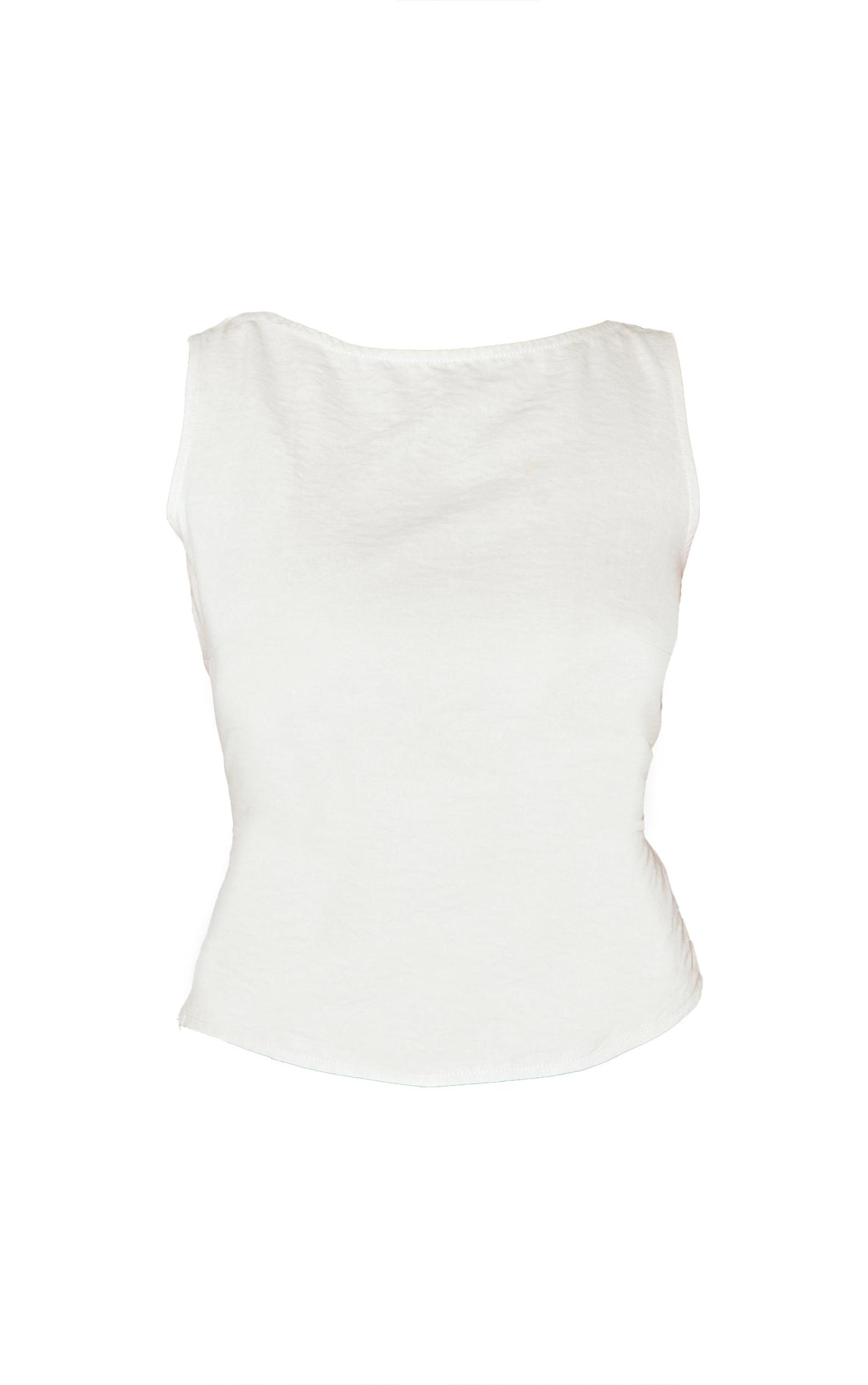 Cream Faux Suede Boatneck Top Product Image