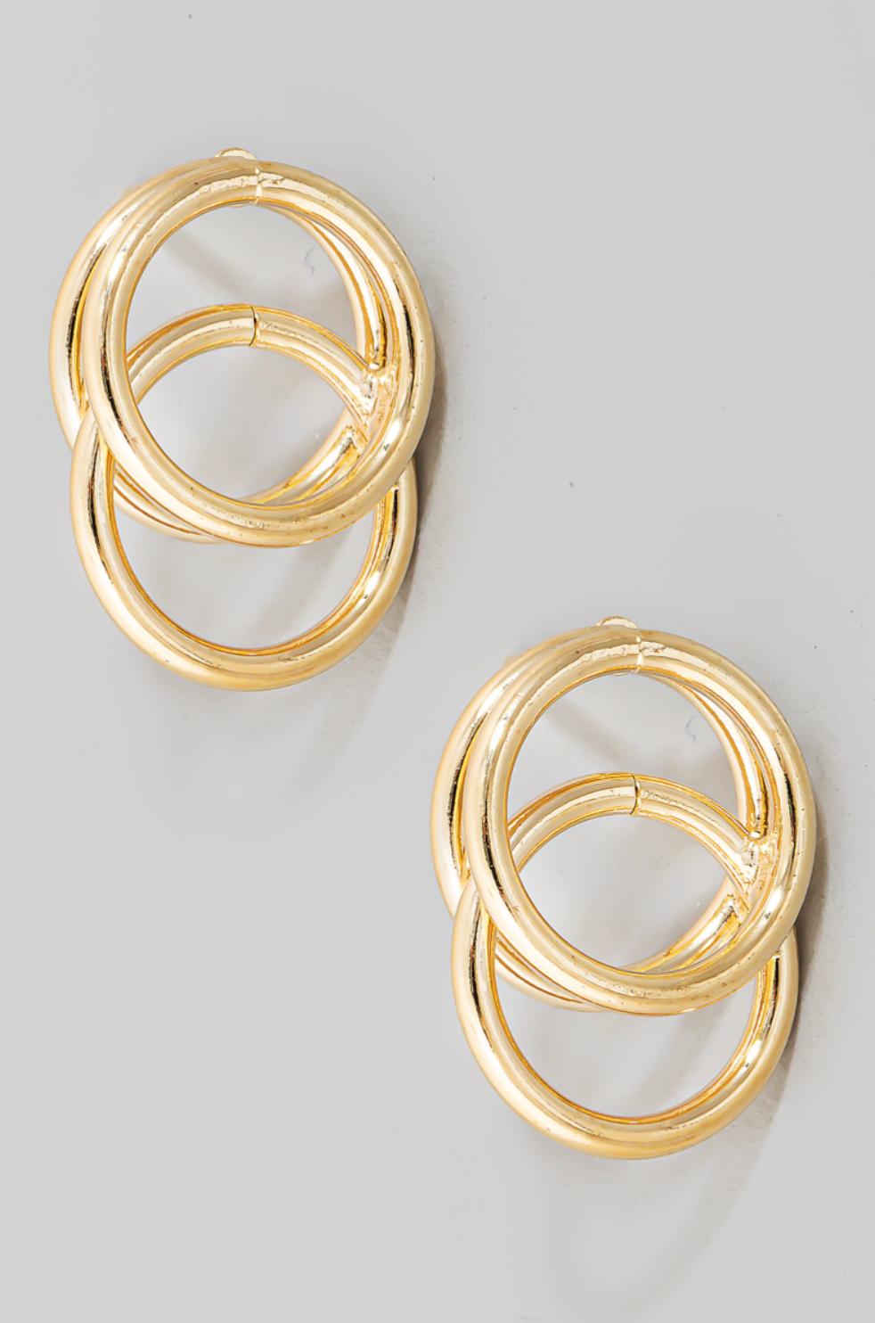 Double Round Earrings Product Image