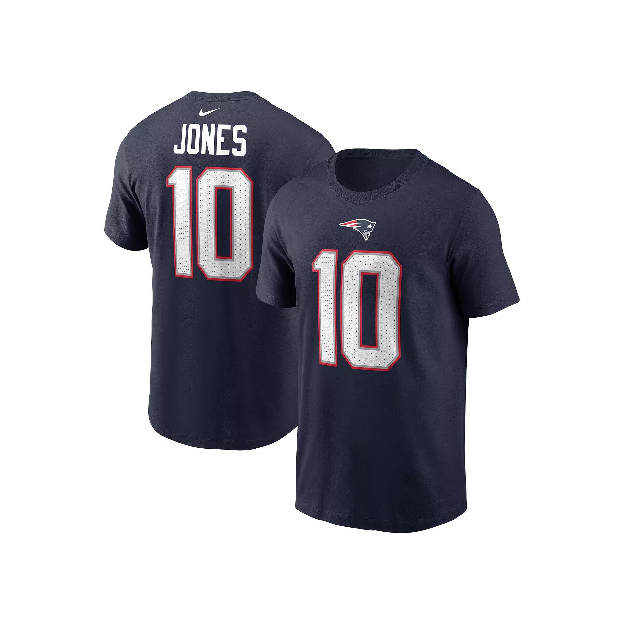 Men's Nike Mac Jones Navy New England Patriots Player Name & Number T-Shirt, Size: XL, Blue Product Image