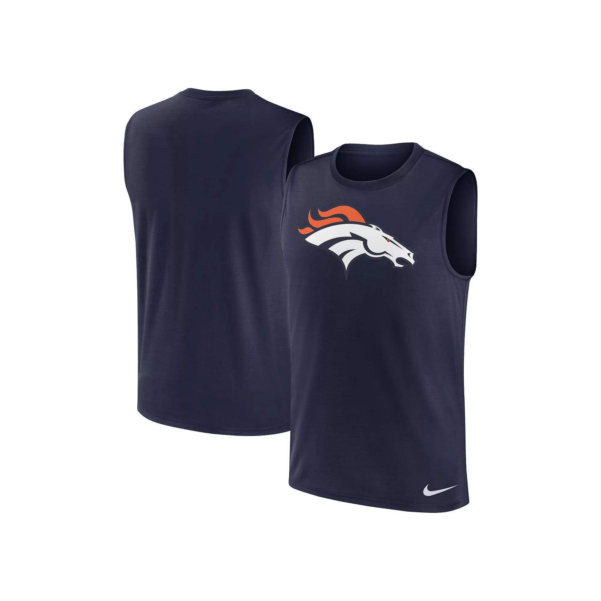 Men's Nike Navy Denver Broncos Blitz Legend Muscle Perform Tank Top, Size: Small, Blue Product Image