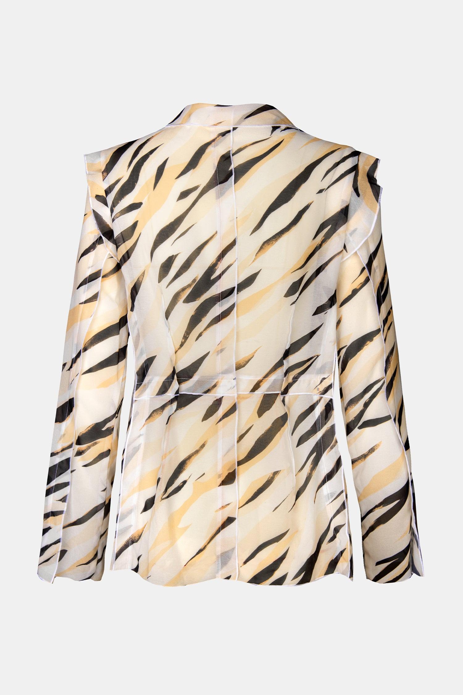 X STASSIE Wild Weekend Chiffon Ruffled Cover-Up Top Product Image