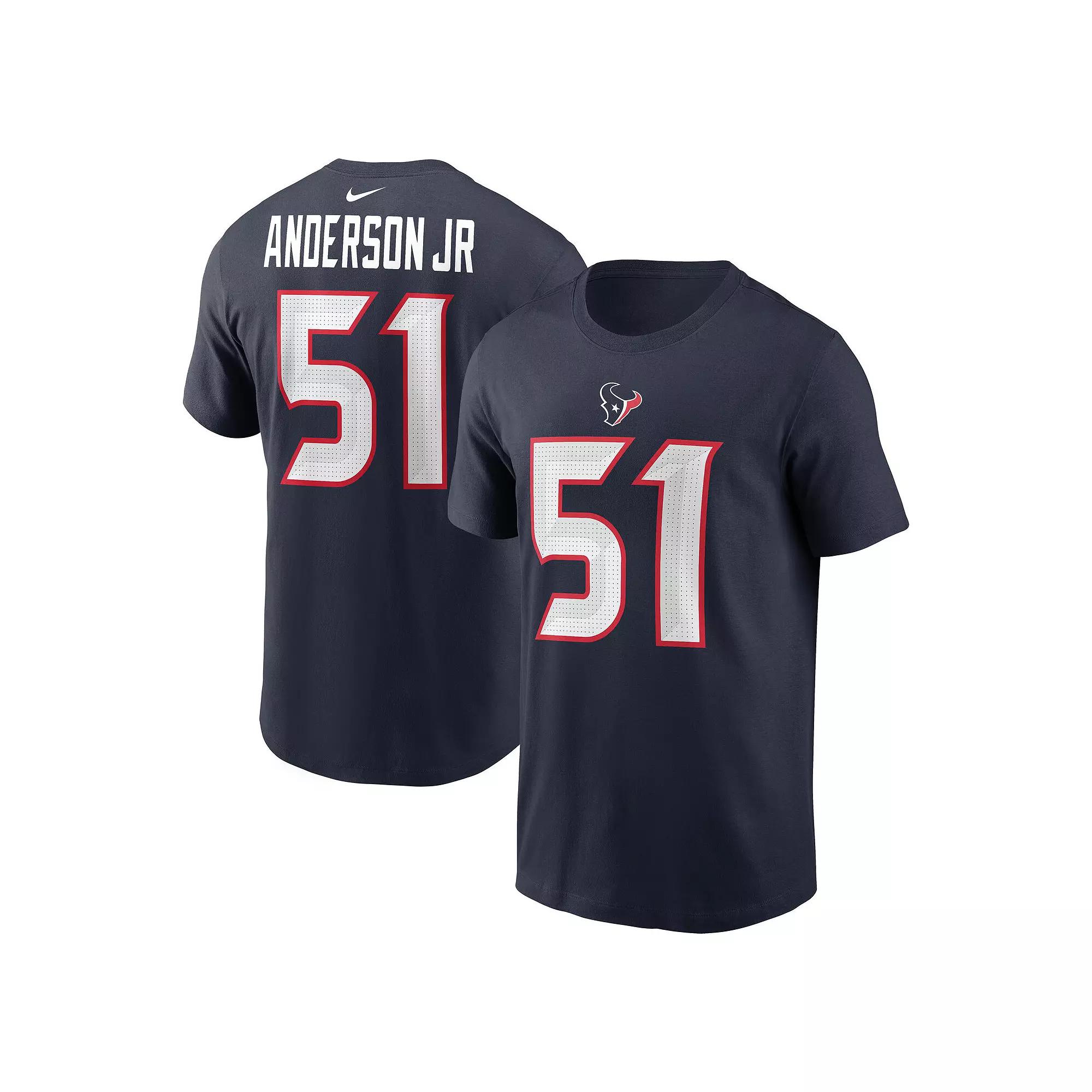Men's Nike Will Anderson Jr. Navy Houston Texans Player Name & Number T-Shirt,  Product Image