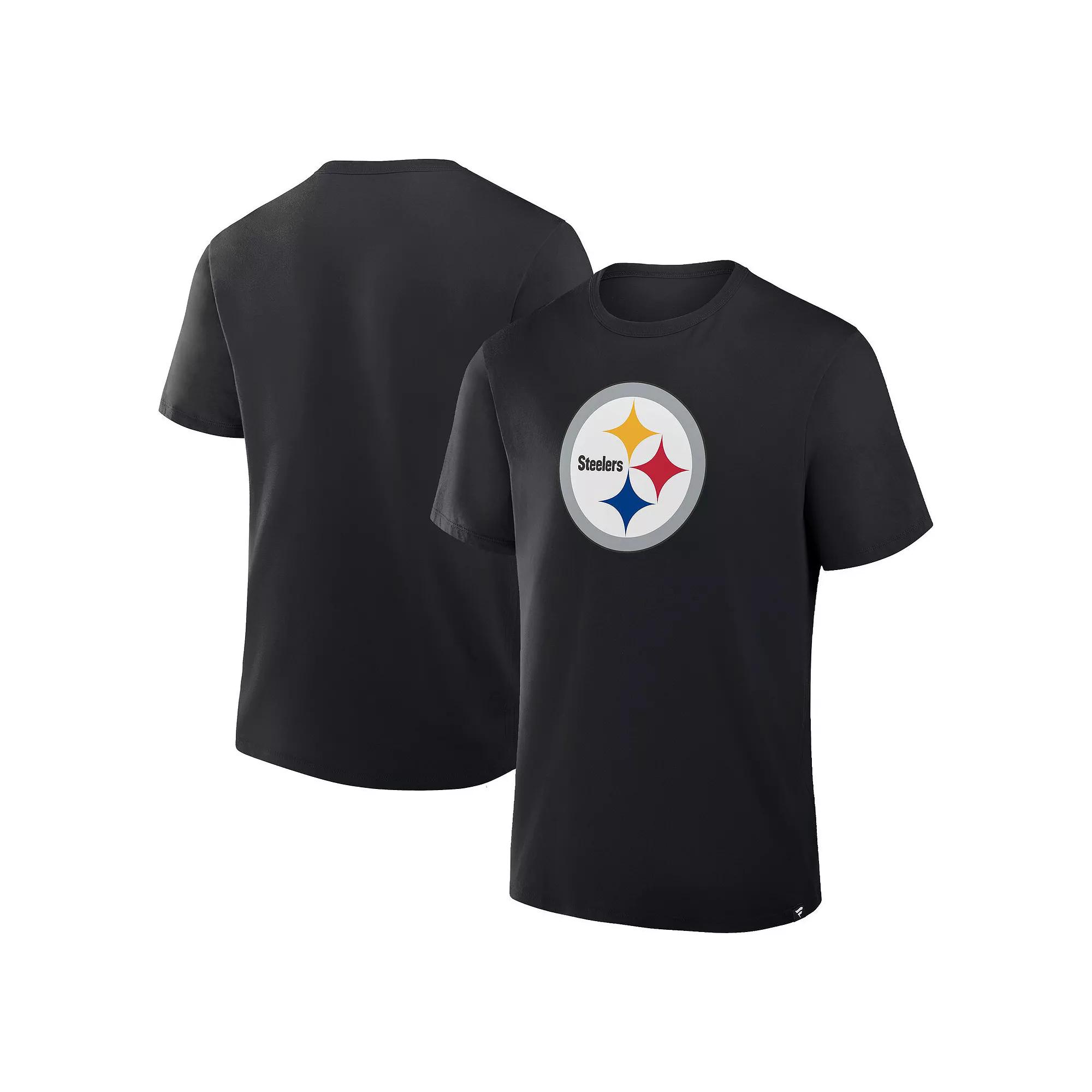 Men's Fanatics Black Pittsburgh Steelers Legacy Cotton T-Shirt,  Product Image