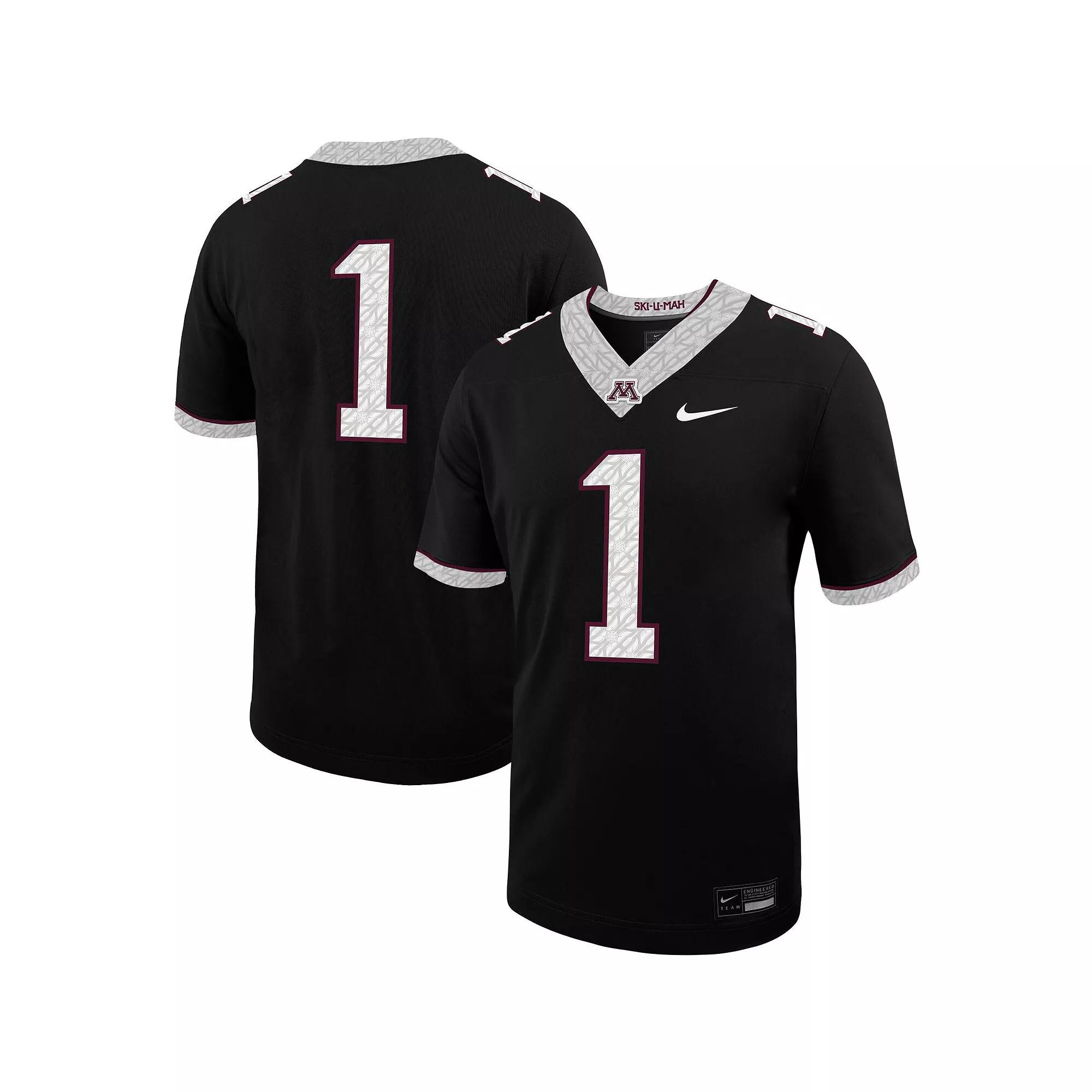 Men's Nike #1 Black Minnesota Golden Gophers Untouchable Football Jersey,  Product Image