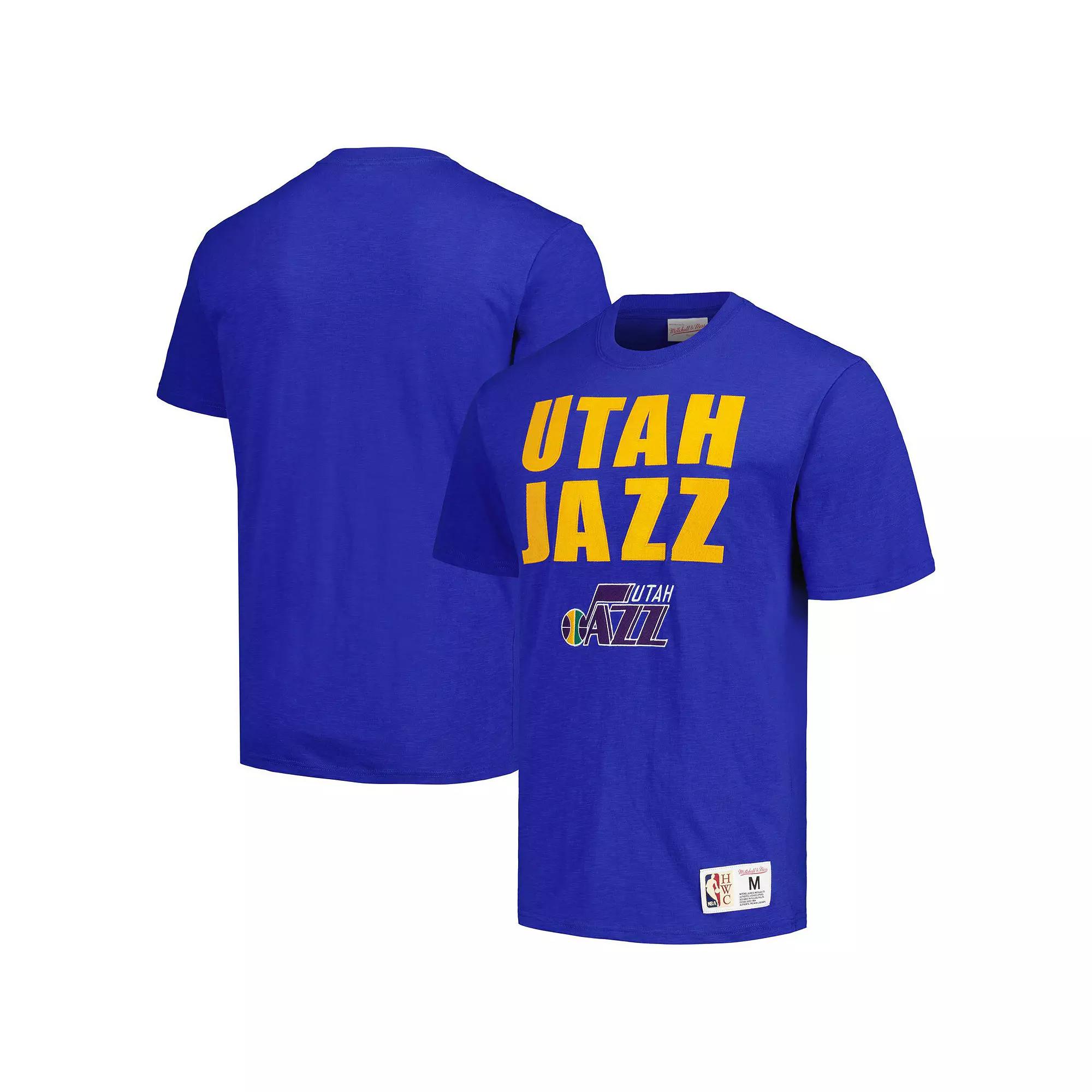 Men's Mitchell & Ness Royal Utah Jazz Hardwood Classics Legendary Slub T-Shirt, Size: Large, Jaz Blue Product Image