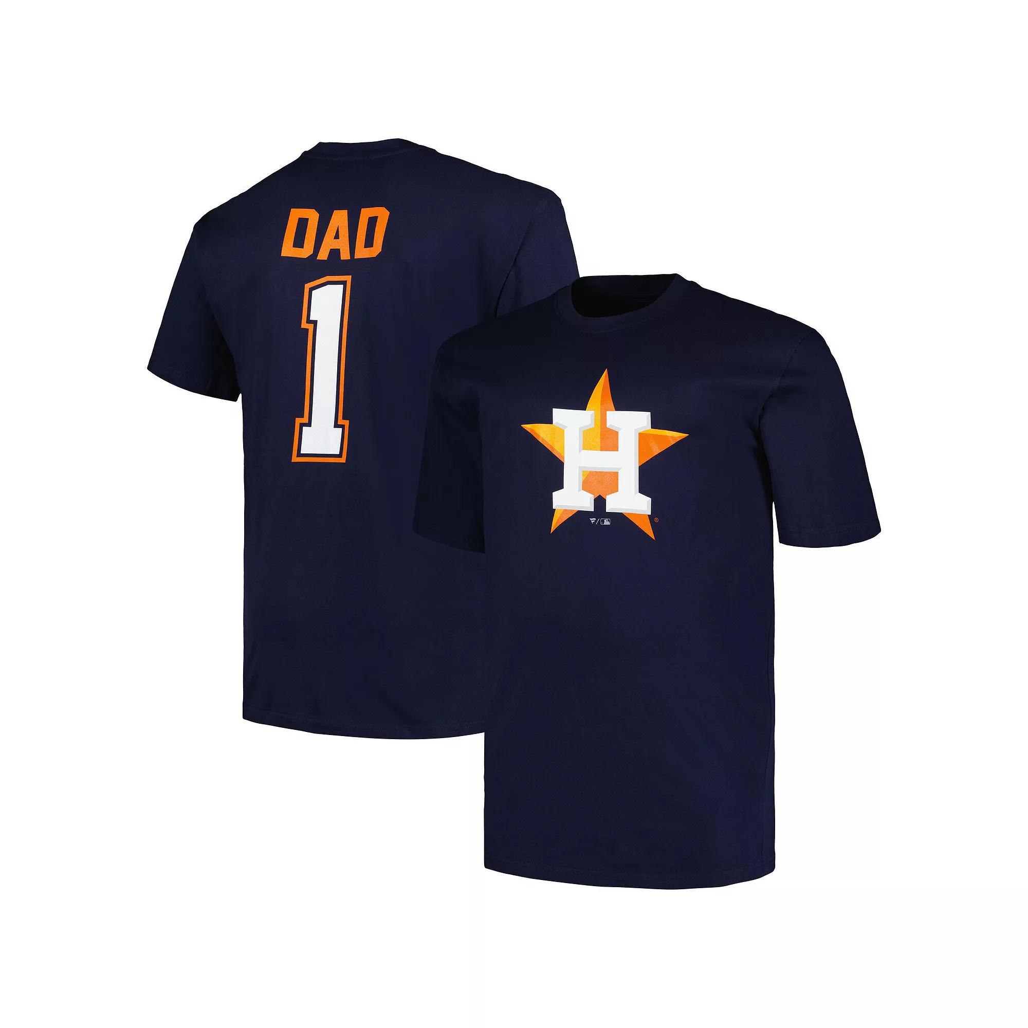 Men's Profile Navy Houston Astros Big & Tall #1 Dad T-Shirt,  Product Image