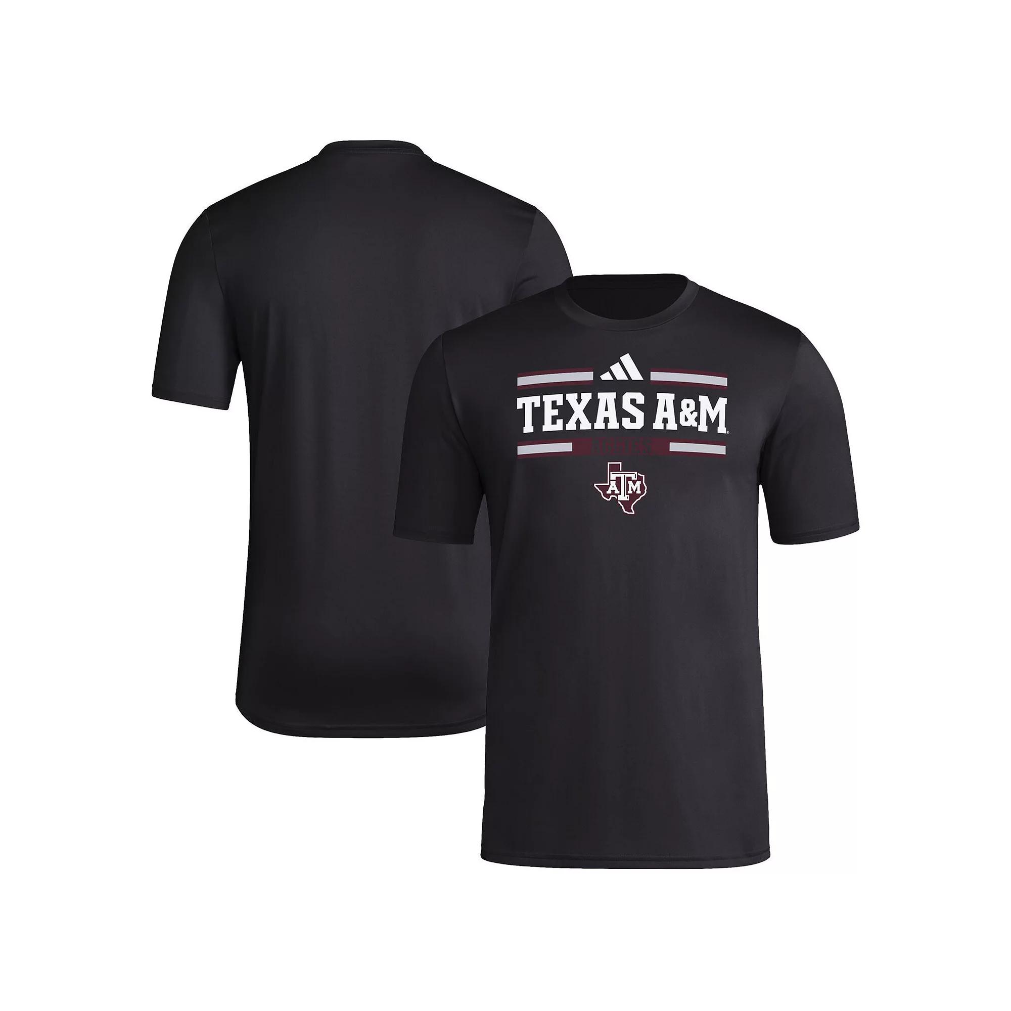 Men's adidas  Black Texas A&M Aggies Sideline Strategy Pregame T-Shirt, Size: 2XL Product Image