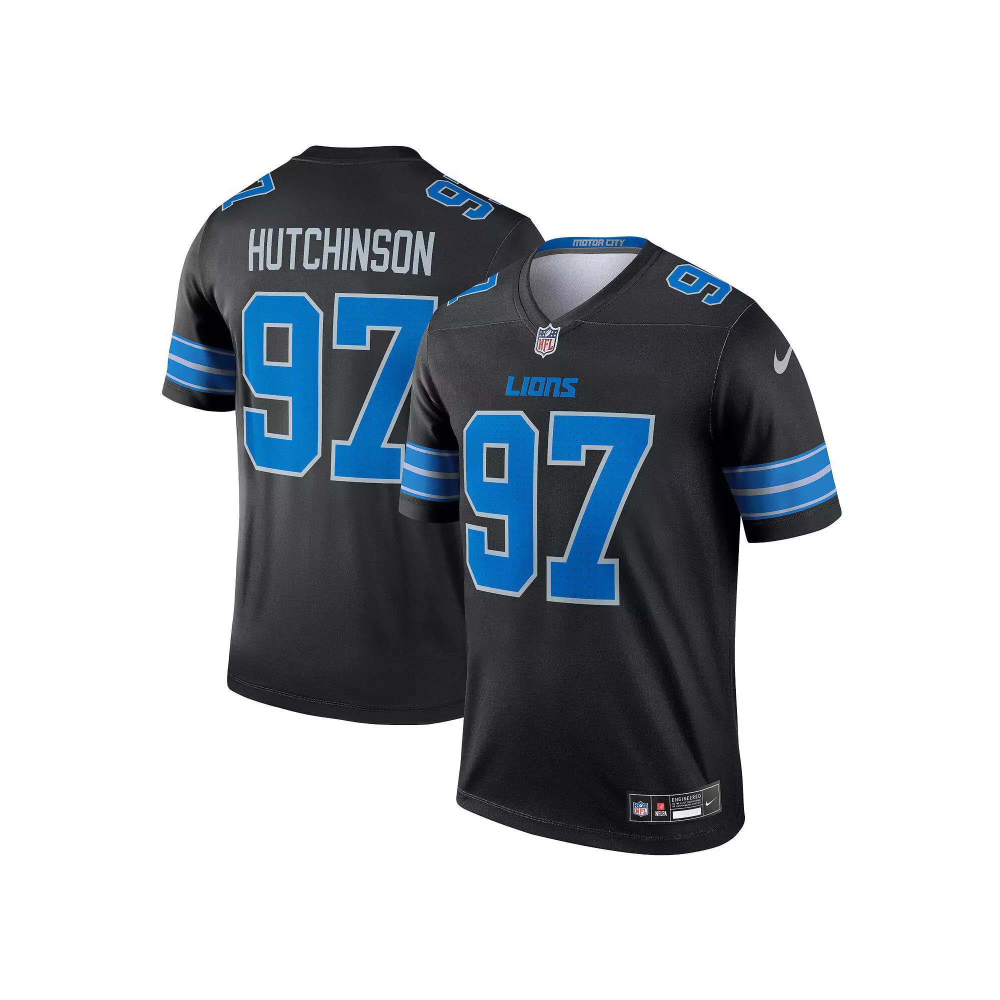 Men's Nike Aidan Hutchinson Black Detroit Lions Legend Jersey,  Product Image