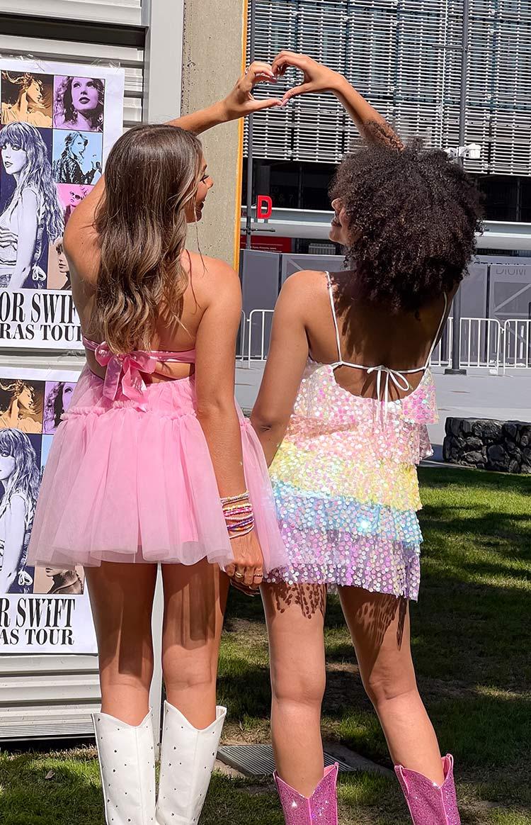 Abigail Pink Strapless Mini Dress Baby Product Image