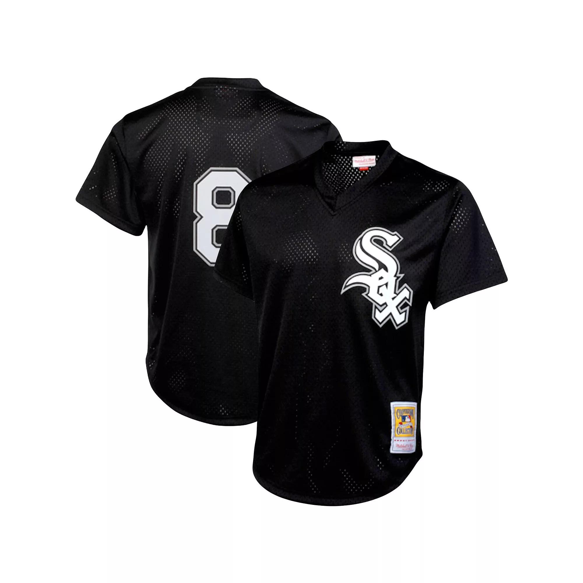 Men's Mitchell & Ness Bo Jackson Black Chicago White Sox Cooperstown Collection Big & Tall Mesh Batting Practice Jersey,  Product Image