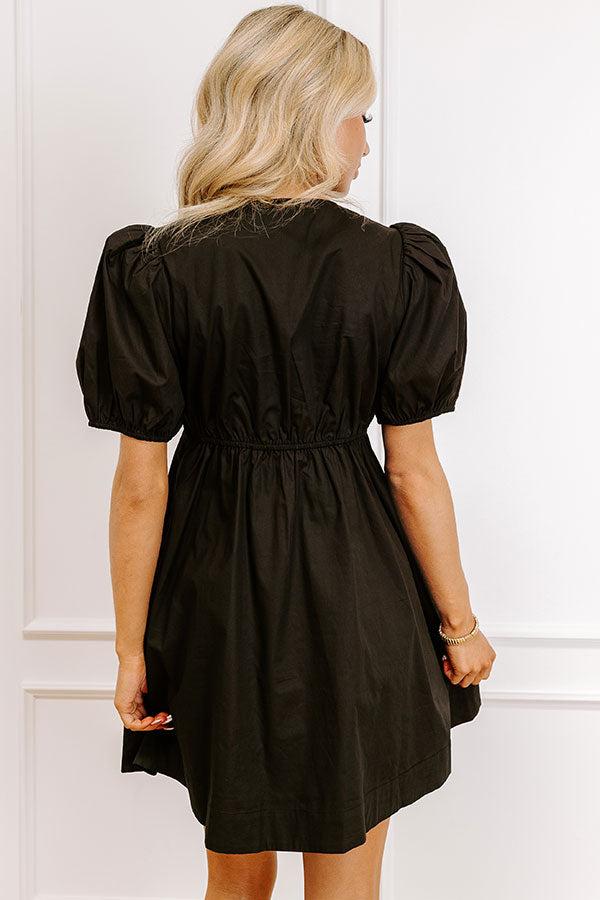 Picture This Babydoll Mini Dress in Black Product Image