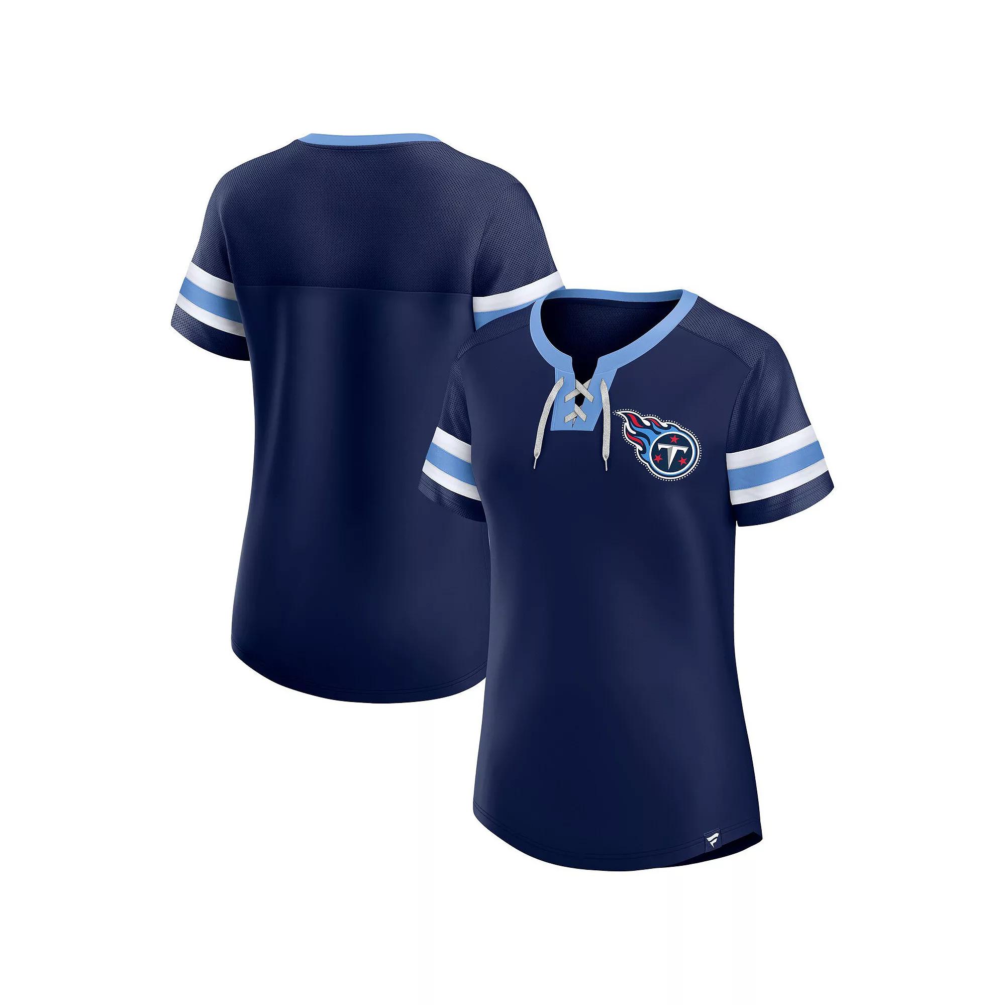 Women's Fanatics Royal Los Angeles Rams Lace-Up Bling T-Shirt,  Product Image