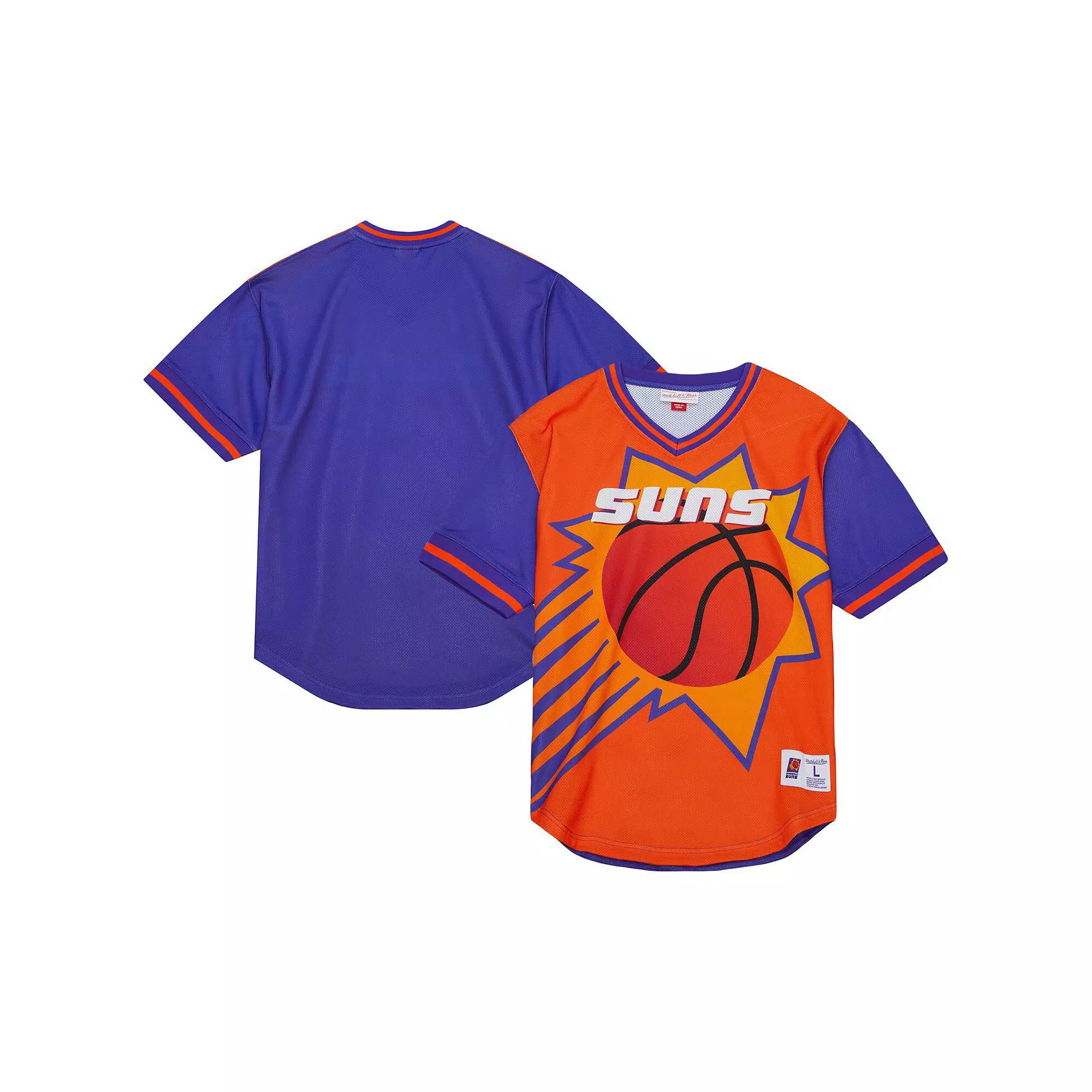 Men's Mitchell & Ness  Orange Phoenix Suns Jumbotron 3.0 Mesh V-Neck T-Shirt, Size: Large, Phx Orange Product Image
