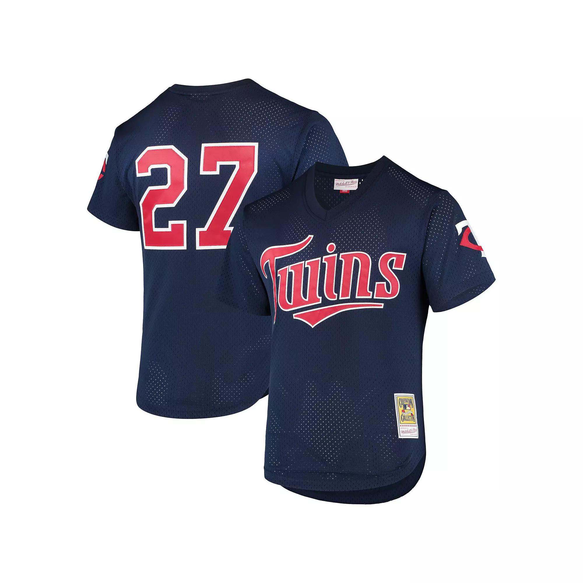 Men's Mitchell & Ness David Ortiz Navy Minnesota Twins 2002 Cooperstown Collection Mesh Batting Practice Jersey,  Product Image