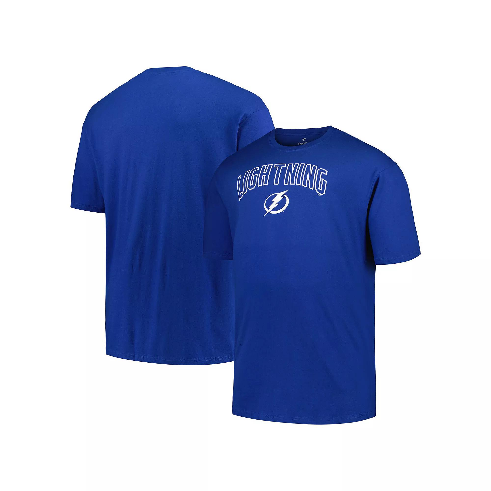 Men's Profile Blue Tampa Bay Lightning Big & Tall Arch Over Logo T-Shirt,  Product Image