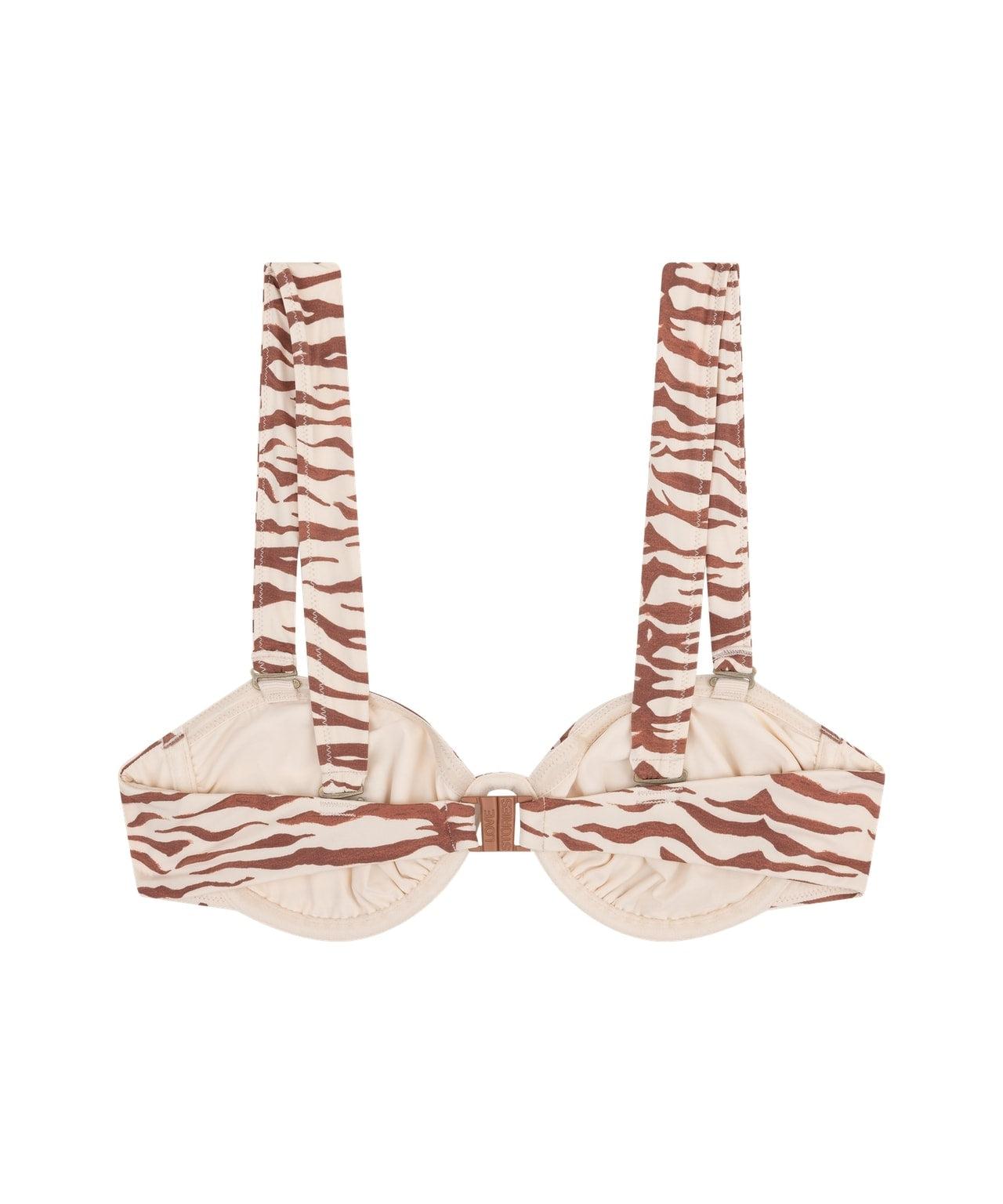 Bikini top with animal print Product Image