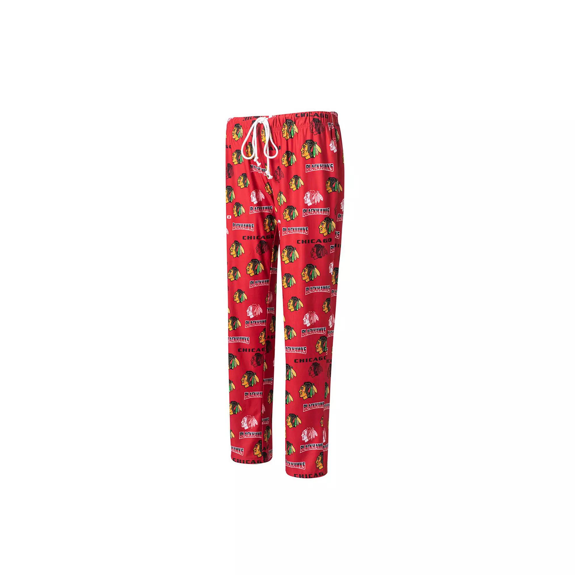 Women's Concepts Sport Red Chicago Blackhawks Breakthrough Allover Logo Sleep Pants, Size: Medium Product Image