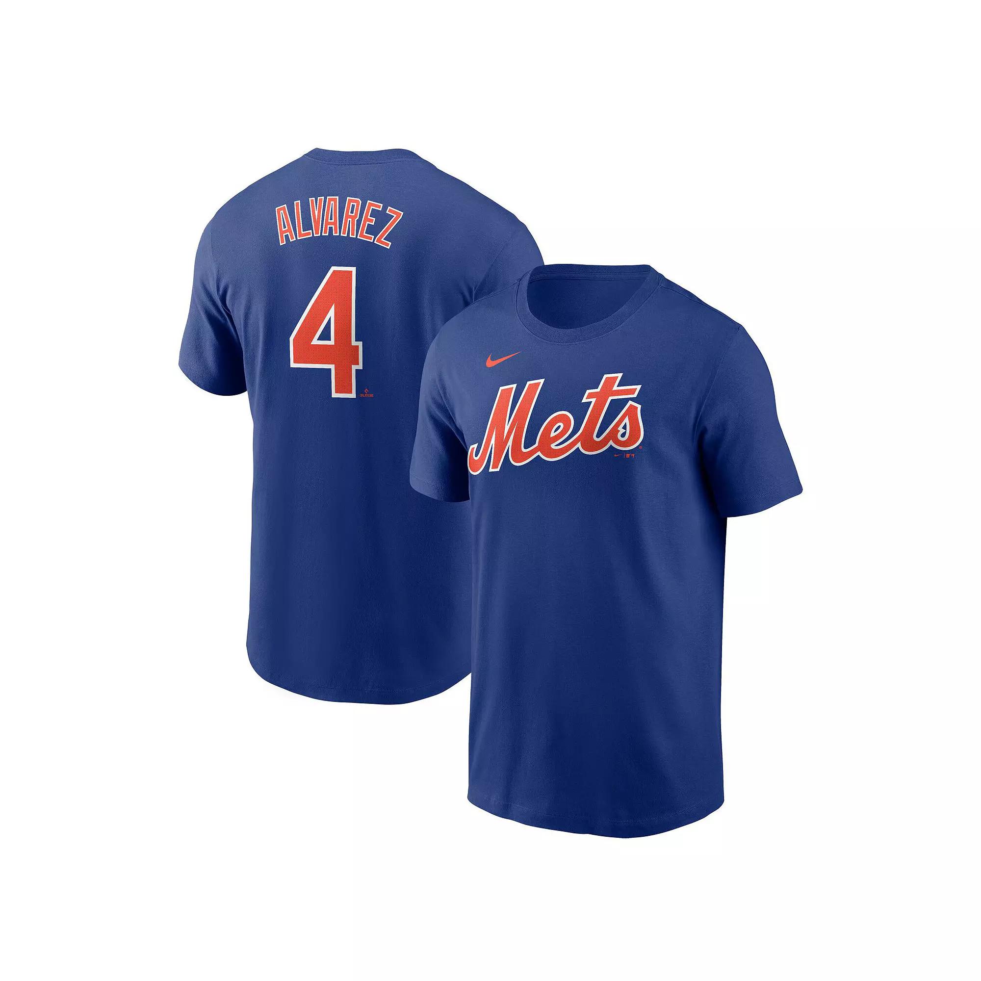 Men's Nike Francisco Alvarez Royal New York Mets Fuse Name & Number T-Shirt,  Product Image