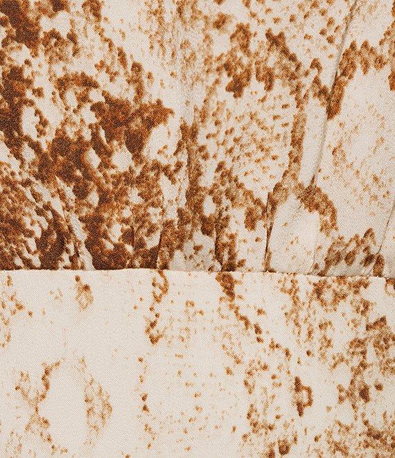 WAYF Karine Snake Print Cowl Neck Sleeveless Halter Tie Midi Dress Product Image