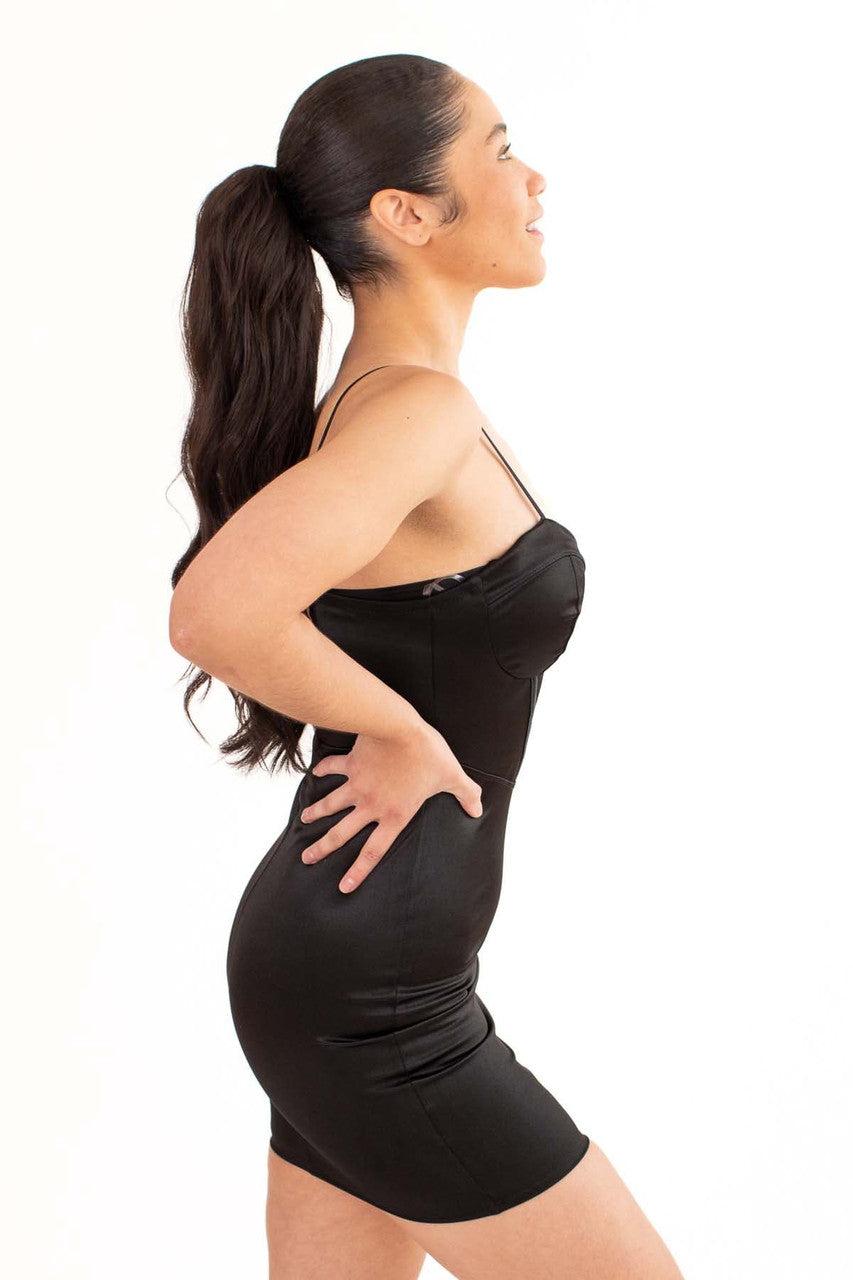 Satin Bustier Dress Product Image