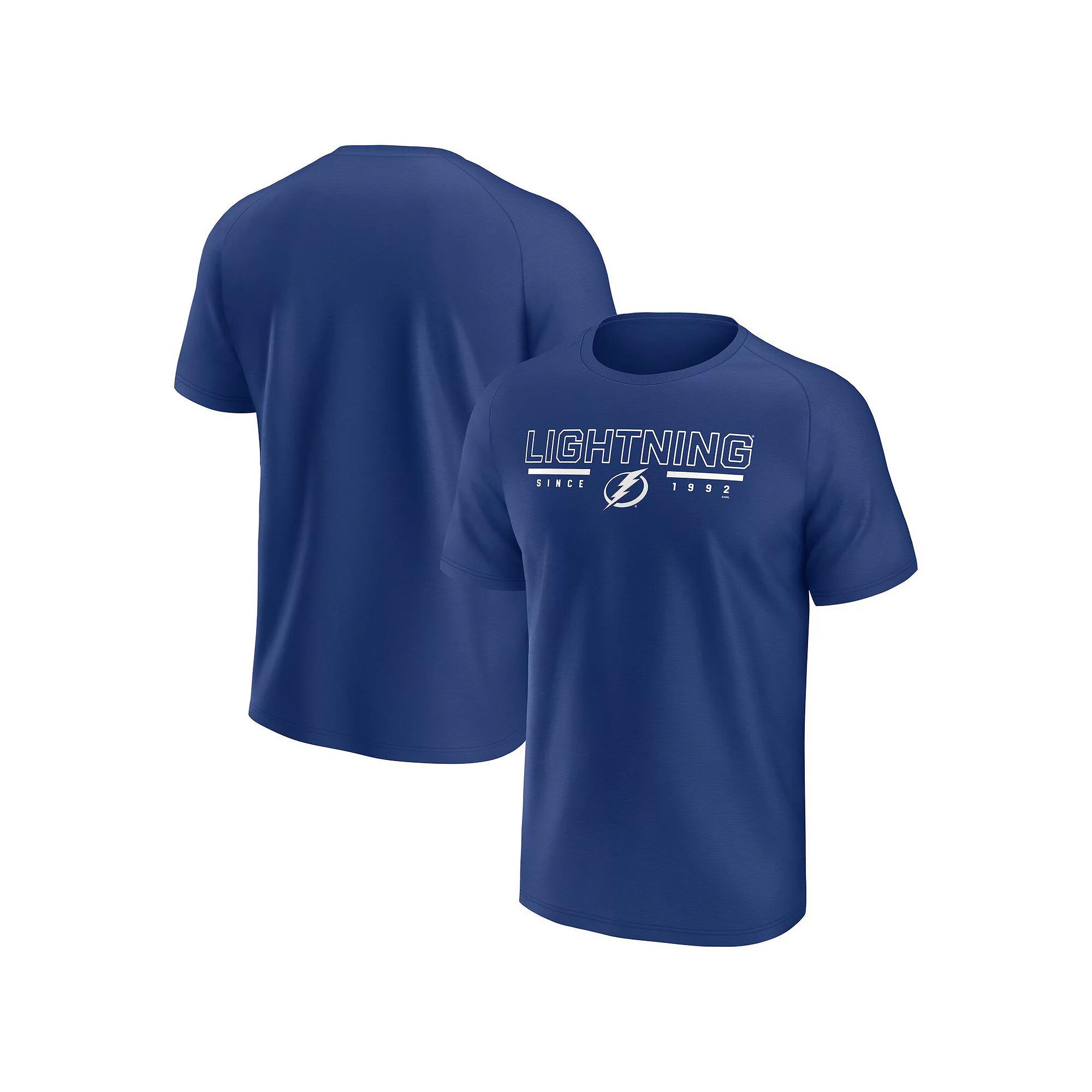 Men's Fanatics  Blue Tampa Bay Lightning Established Raglan T-Shirt, Size: 2XL, Lgh Blue Product Image