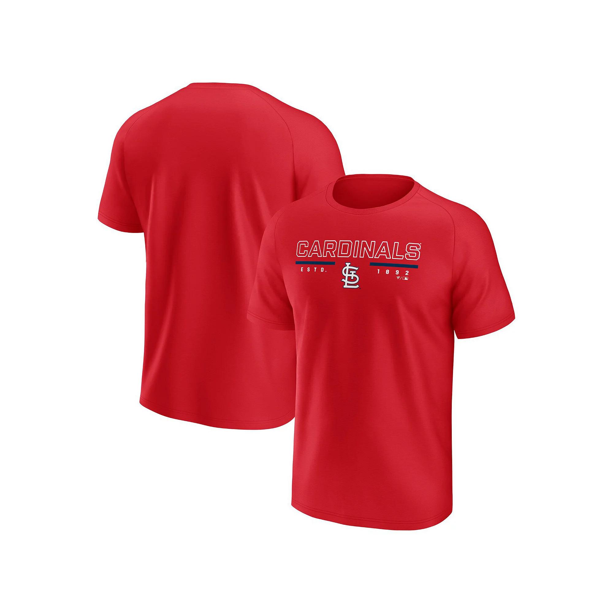Men's Fanatics Red St. Louis Cardinals Raglan T-Shirt,  Product Image
