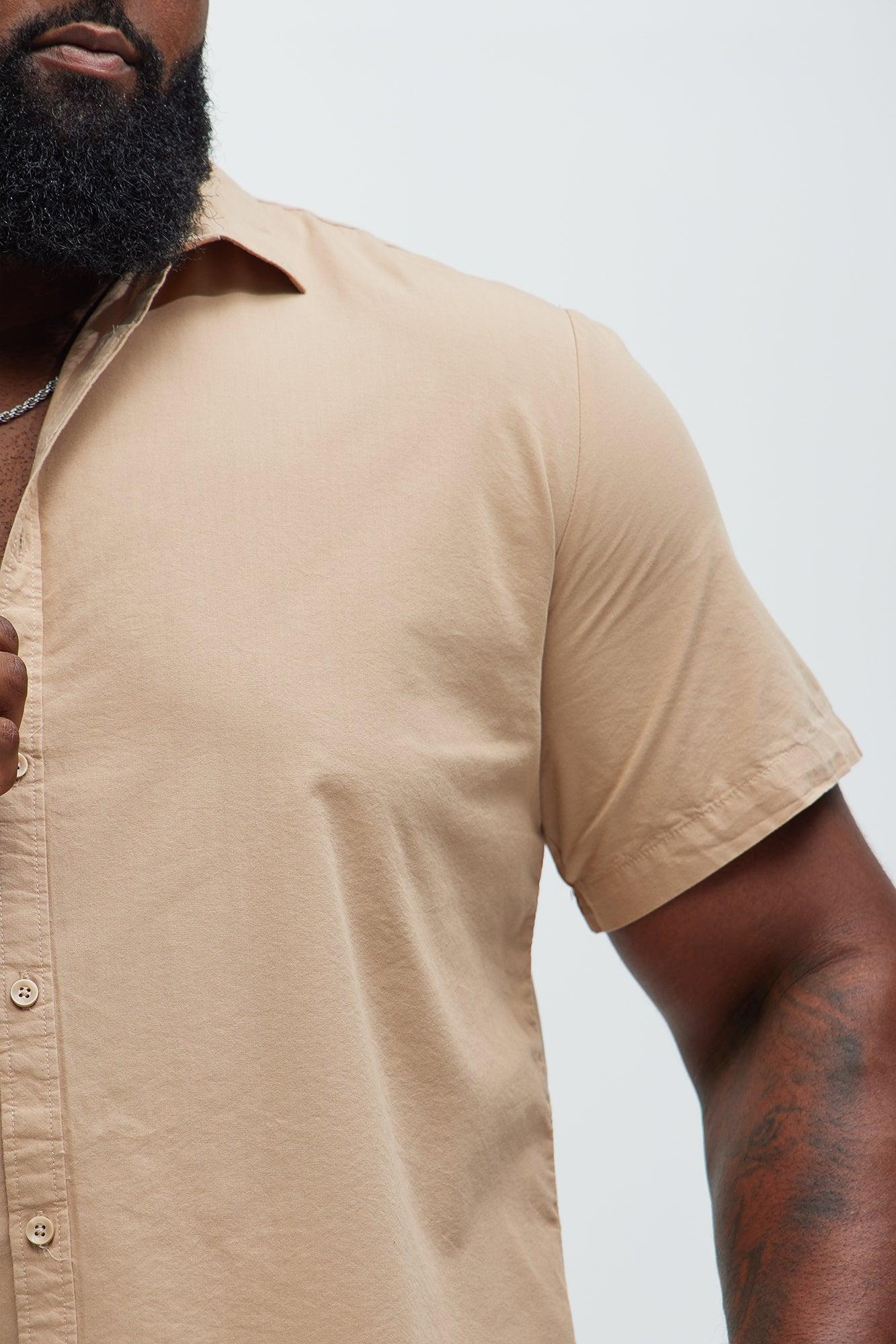 Ryland Short Sleeve Button Up Shirt - Sand Product Image