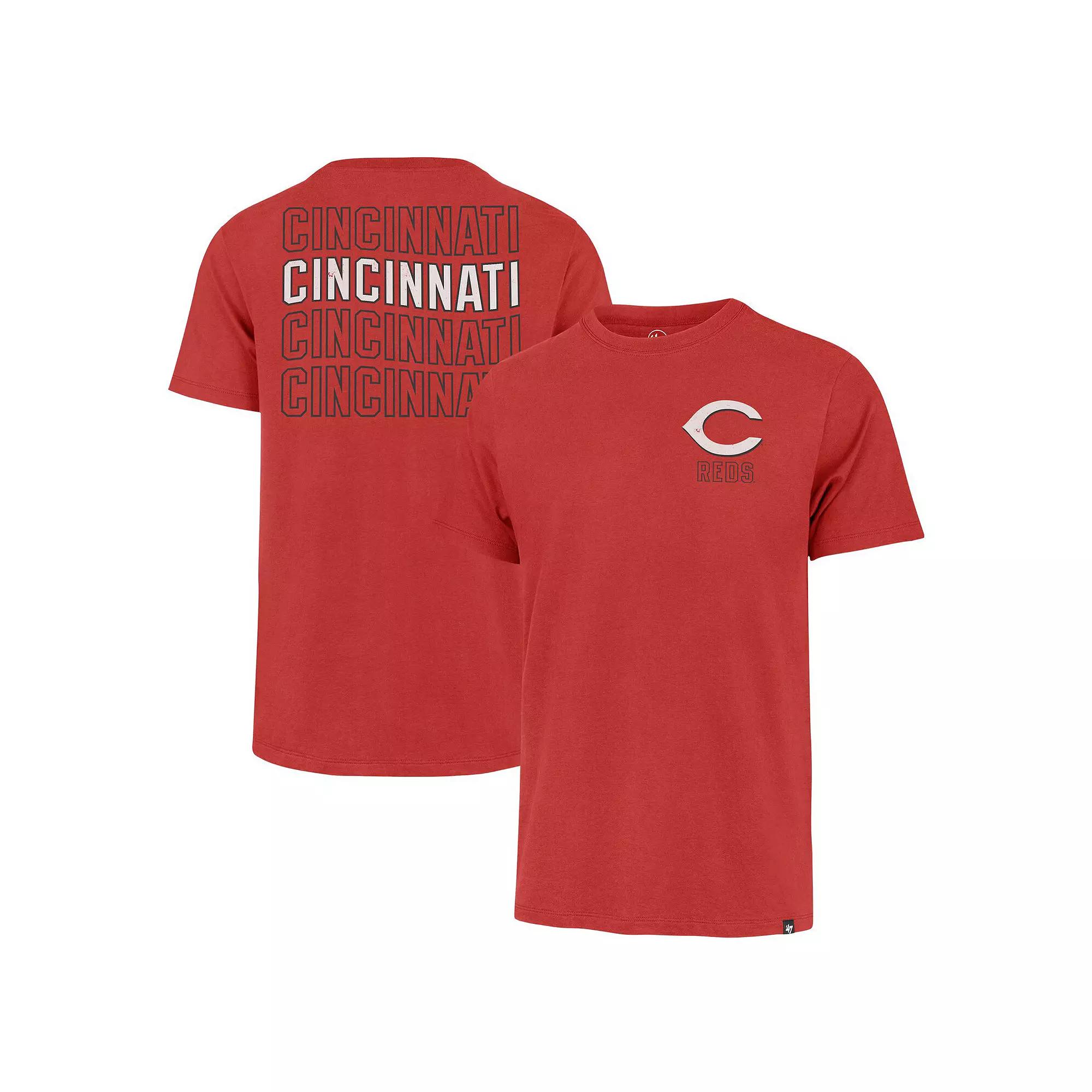 Men's '47 Red Cincinnati Reds Hang Back Franklin T-Shirt,  Product Image