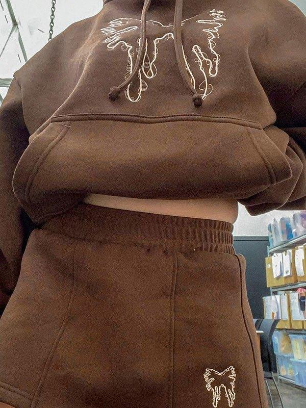 Irregular Butterfly Embroidery Mini Skirt Product Image