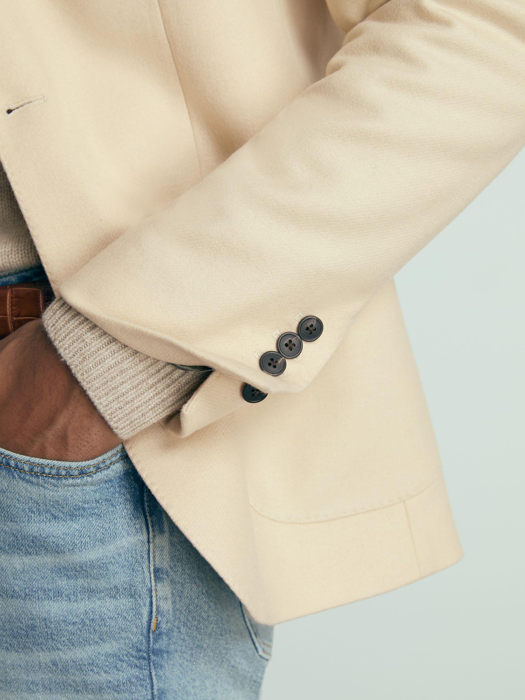 Atelier Single-Breasted Blazer in Wool-Blend Twill in Stone Product Image