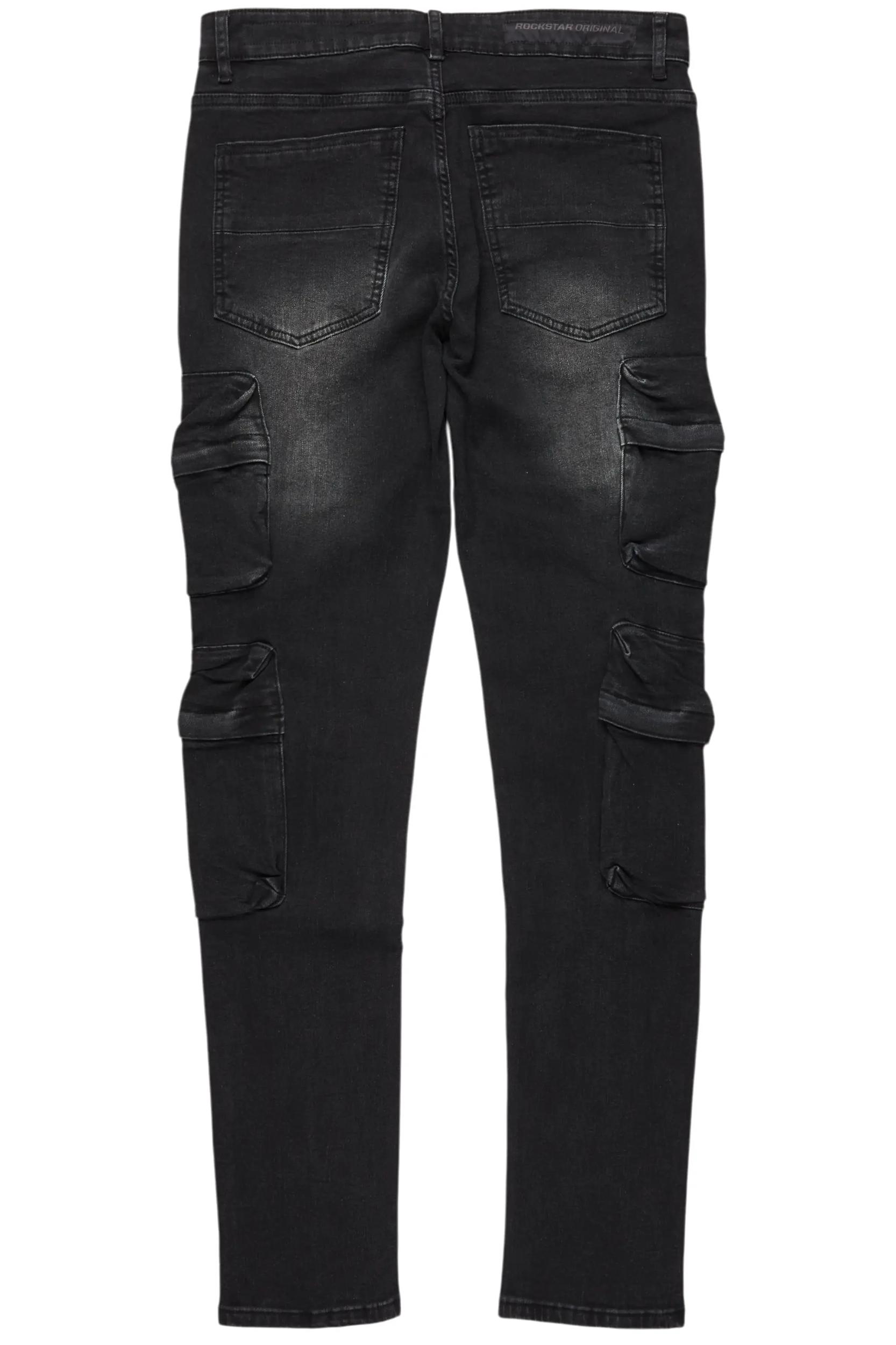 Rodion Dark Grey Slim Fit Cargo Jean Male Product Image