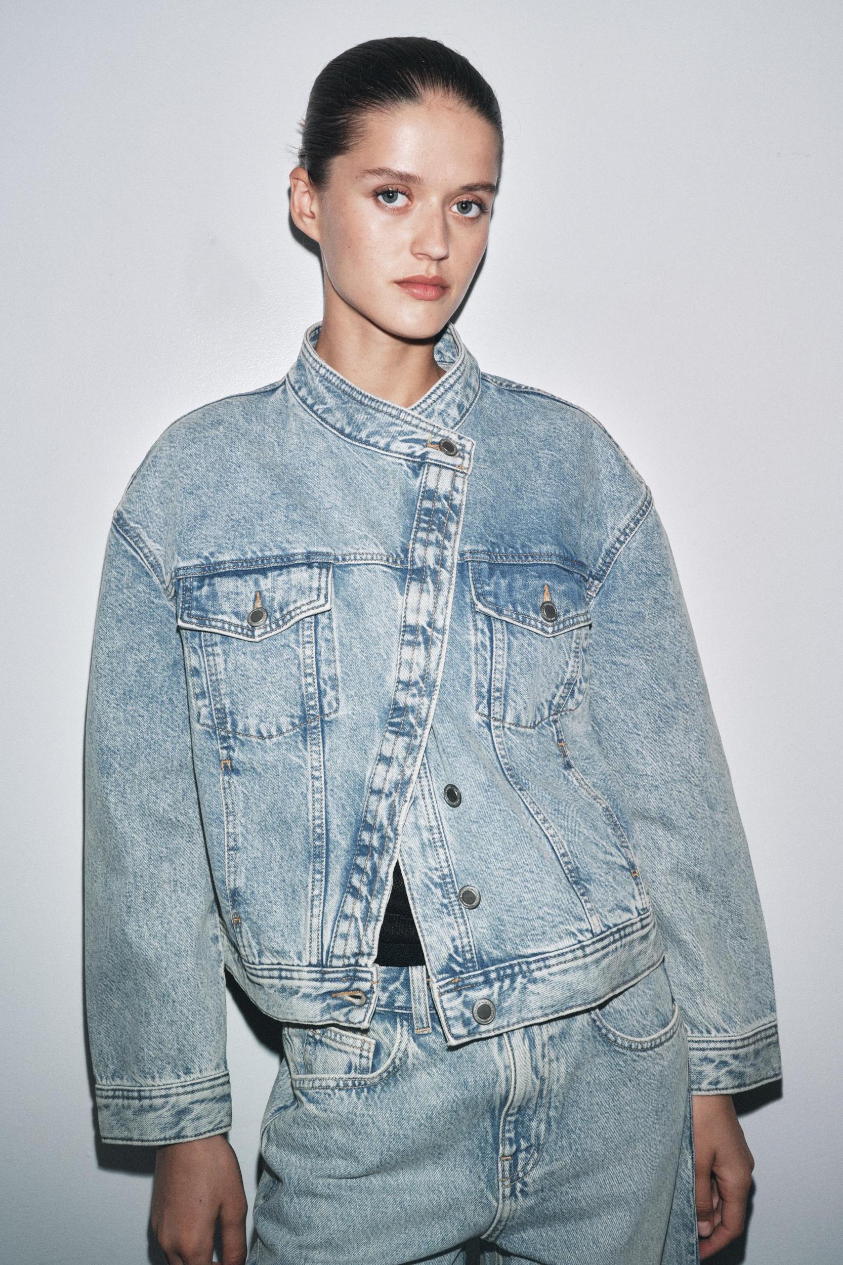 ZW COLLECTION CROSSOVER DENIM JACKET Product Image