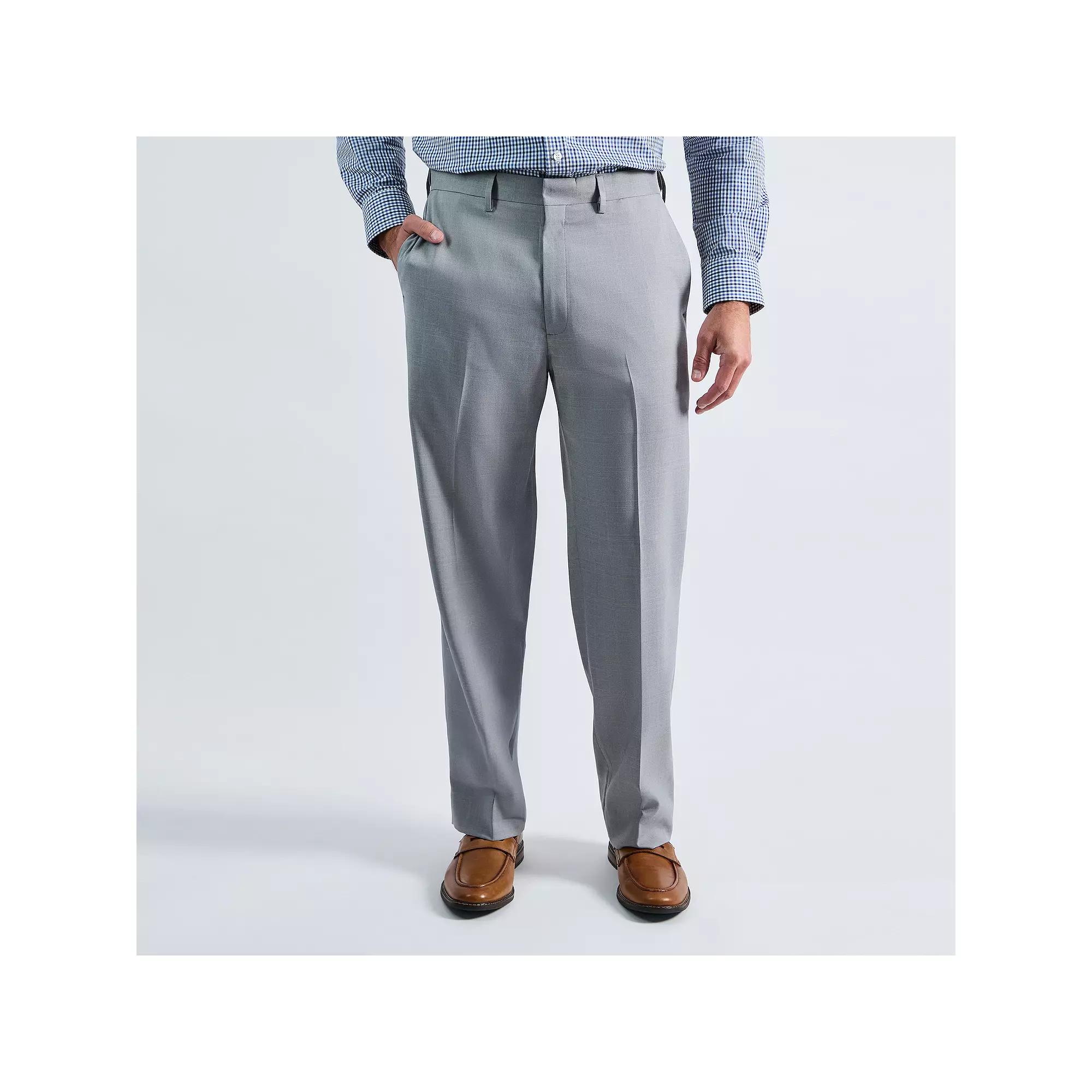 Men’s Haggar® Premium Comfort Expandable-Waist Classic-Fit Stretch Flat-Front Dress Pants, Men's,  Product Image