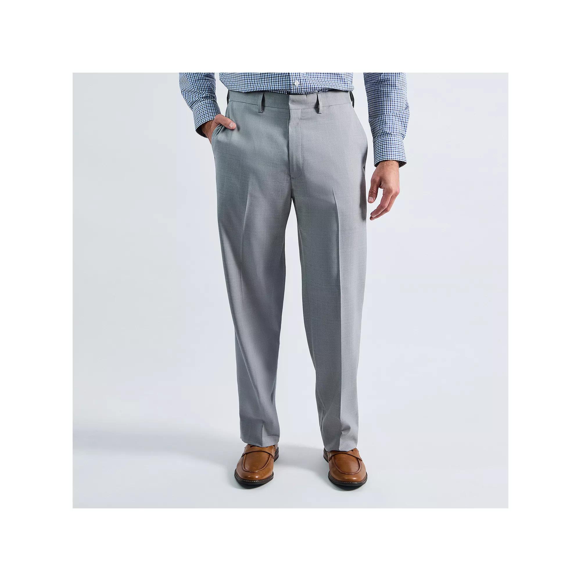 Men’s Haggar® Premium Comfort Expandable-Waist Classic-Fit Stretch Flat-Front Dress Pants, Men's,  Product Image