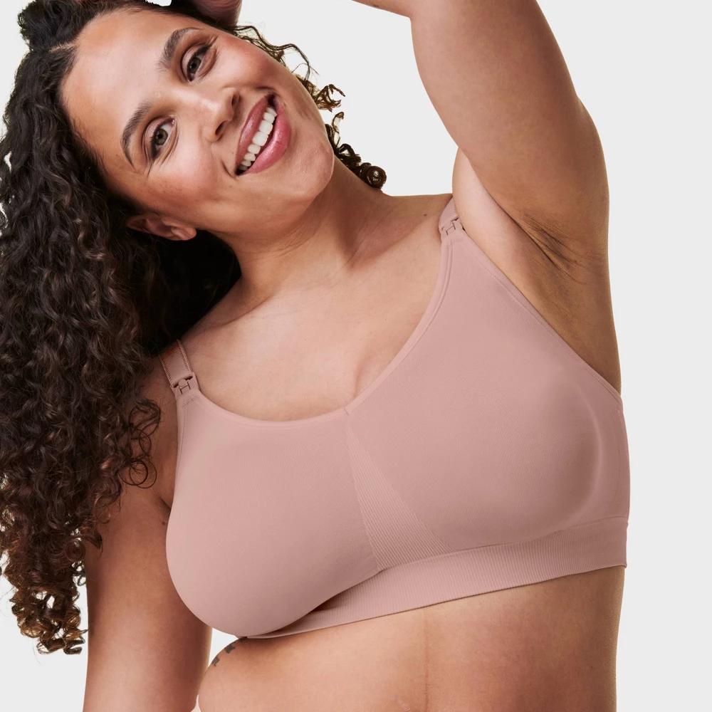 Bravado! Designs Women's Body Silk Seamless Nursing Bra - Cameo XL Plus: Wireless, Maternity, Adjustable Straps Product Image