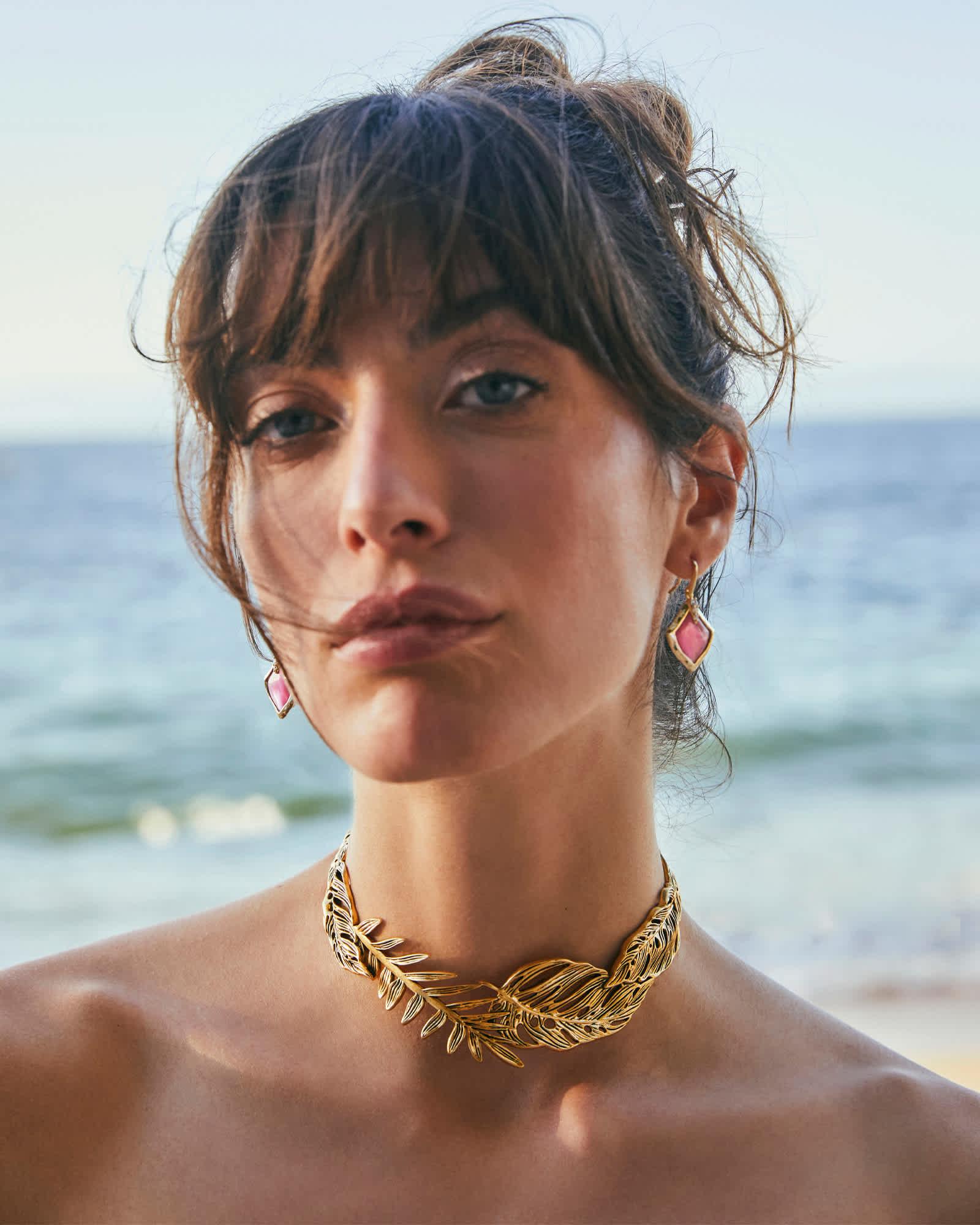 Joelle Gold Drop Earrings Product Image