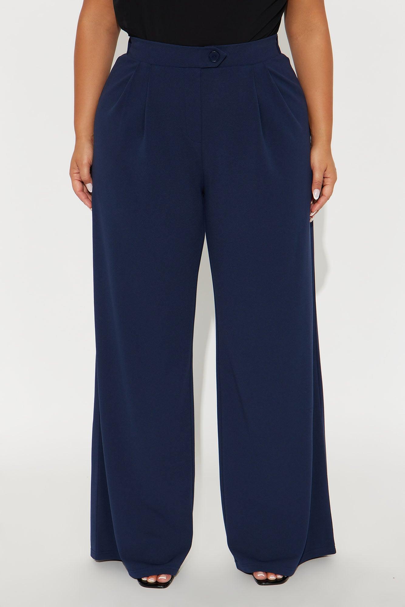 What Matters Most Wide Leg Trouser - Navy Female Product Image