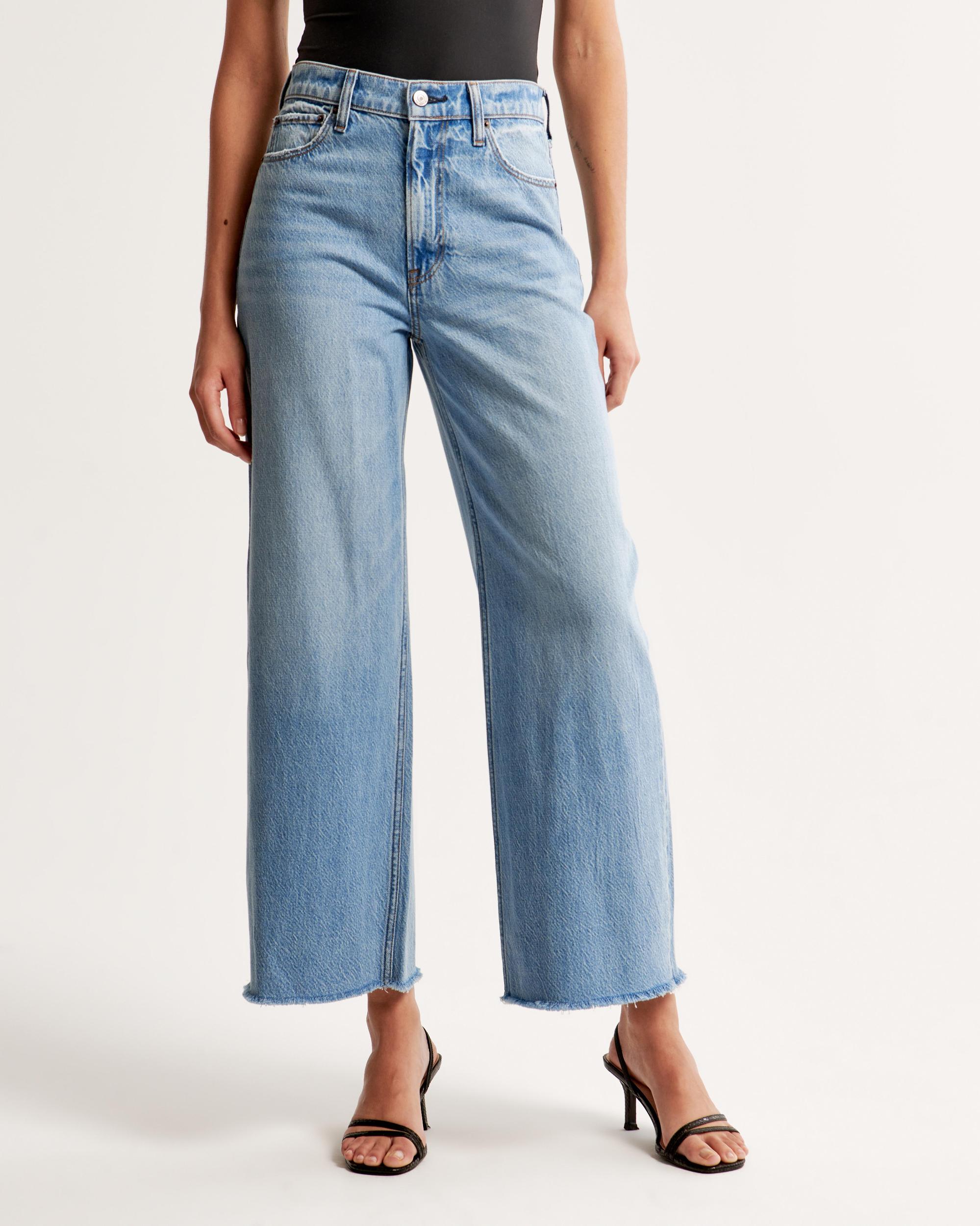 High Rise Cropped Wide Leg Jean Product Image