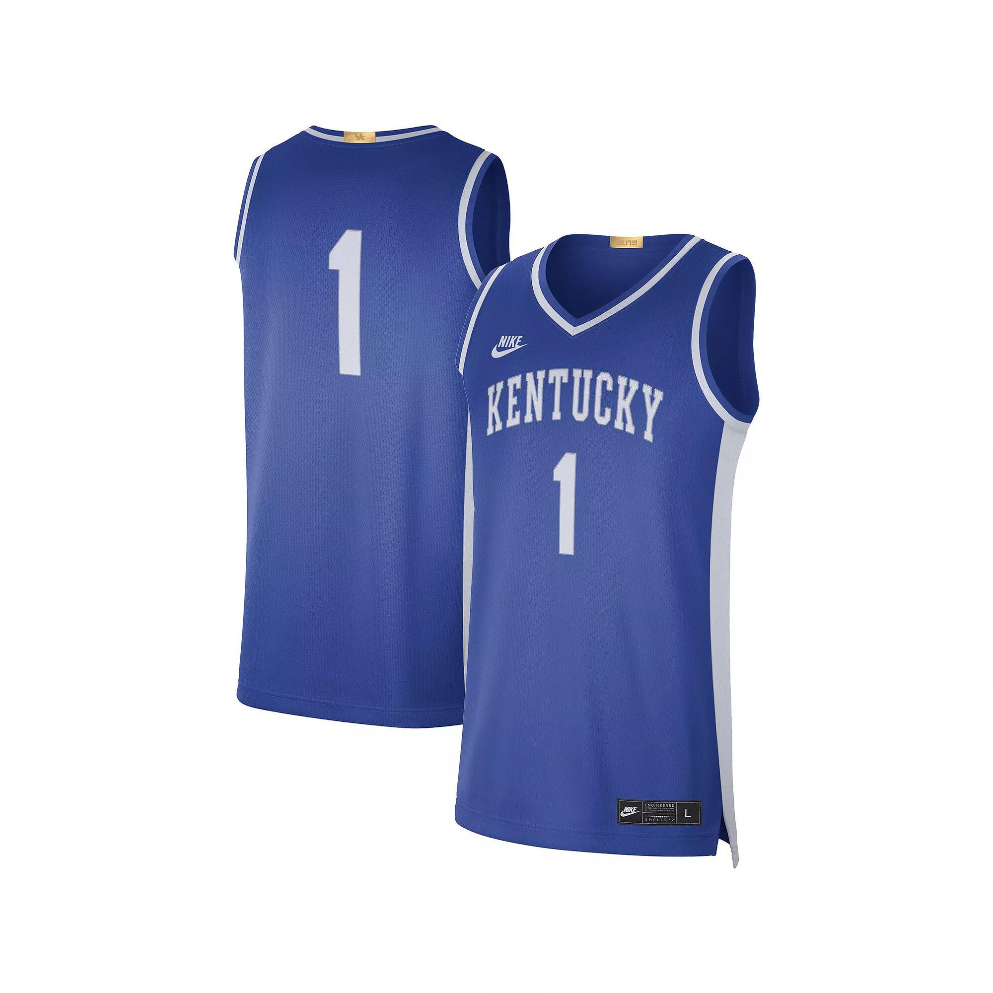 Men's Nike #1 Royal Kentucky Wildcats Limited Retro Jersey,  Product Image