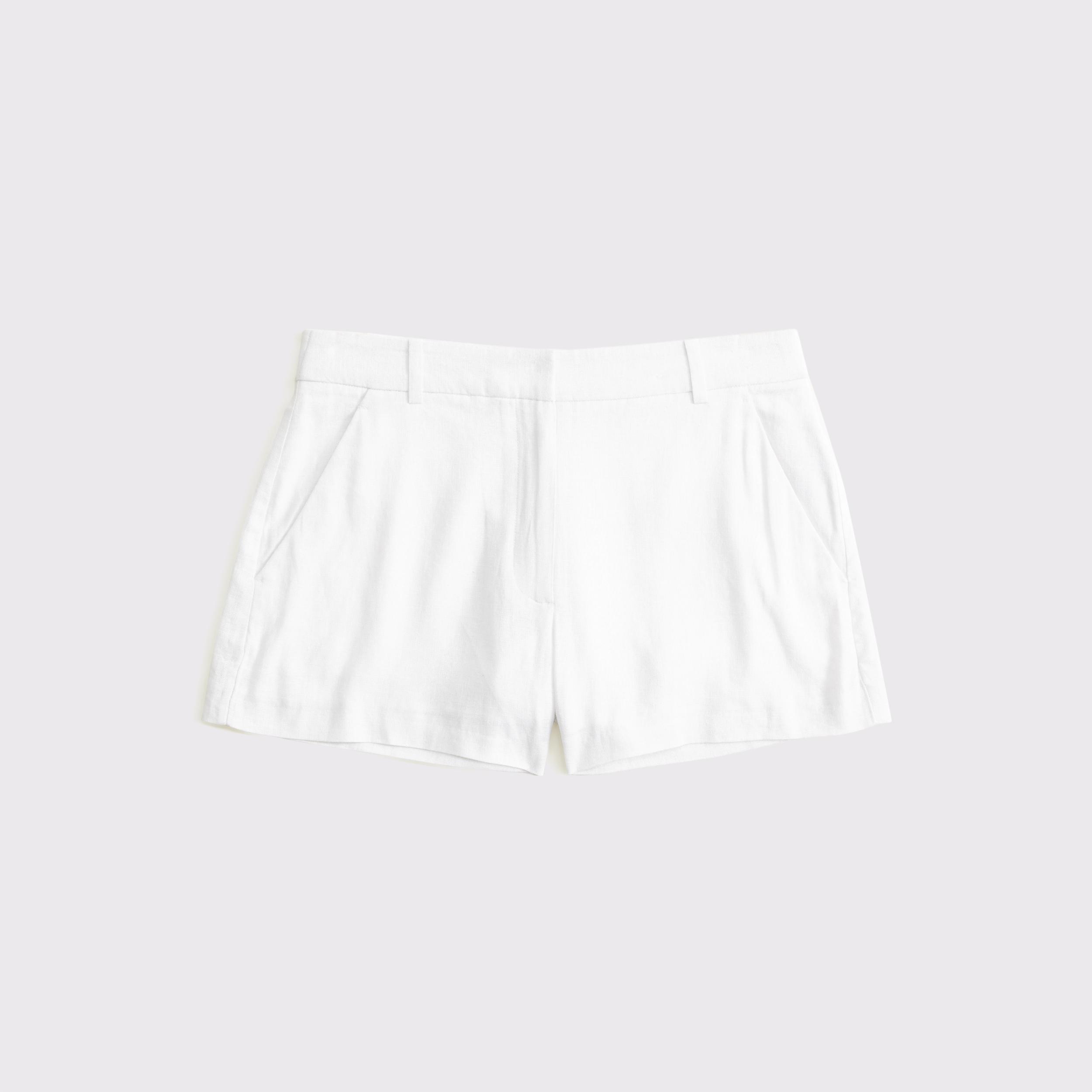 Curve Love A&F Sloane Tailored Linen-Blend Short Product Image