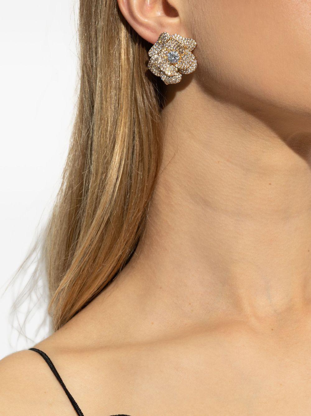 floral crystal-embellished earrings Product Image