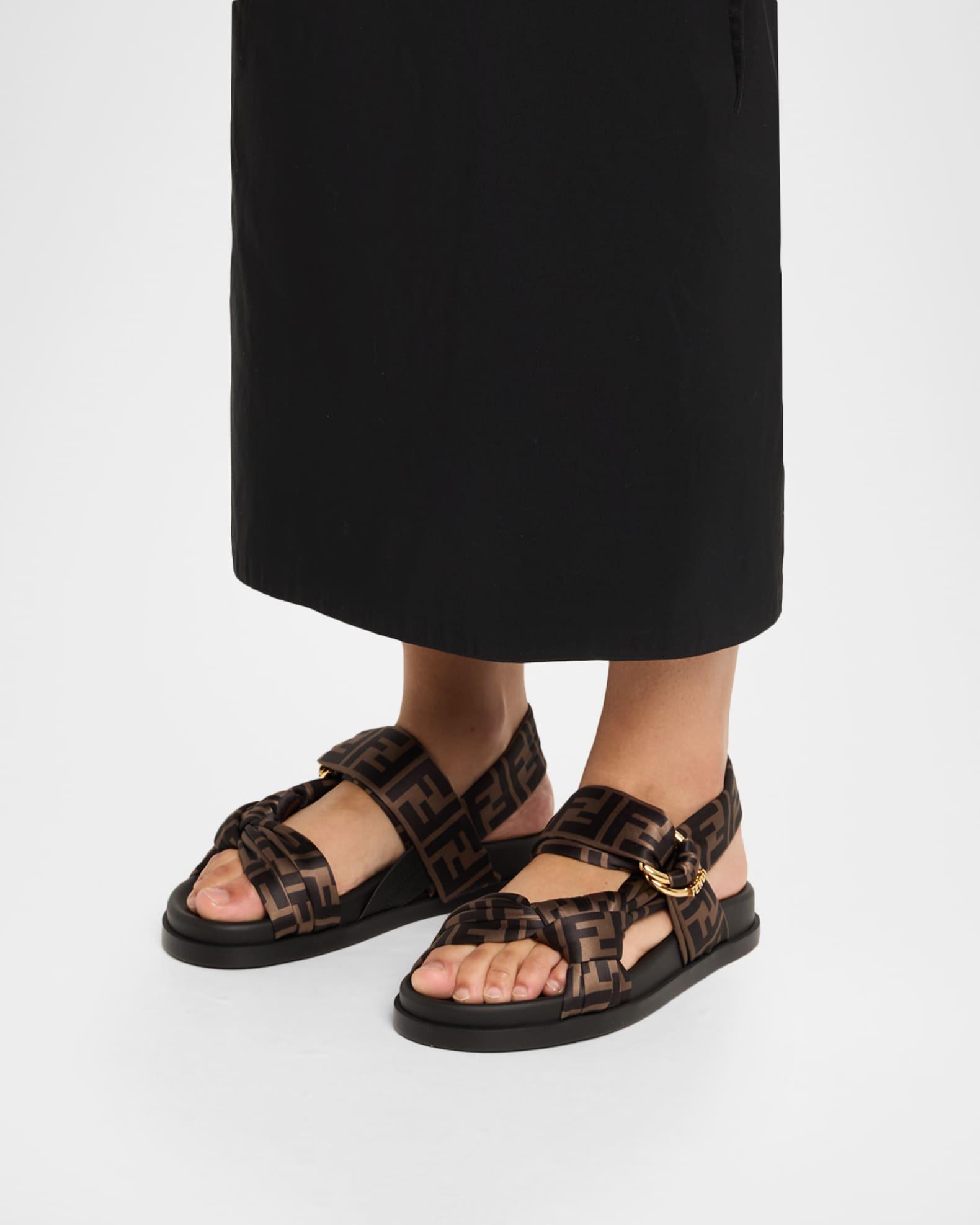 Fendi Feel Satin Sandals Product Image