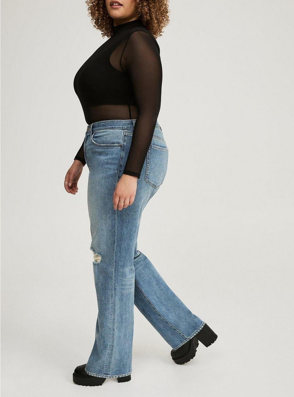 High Rise Straight Elastic Waist Jean Product Image