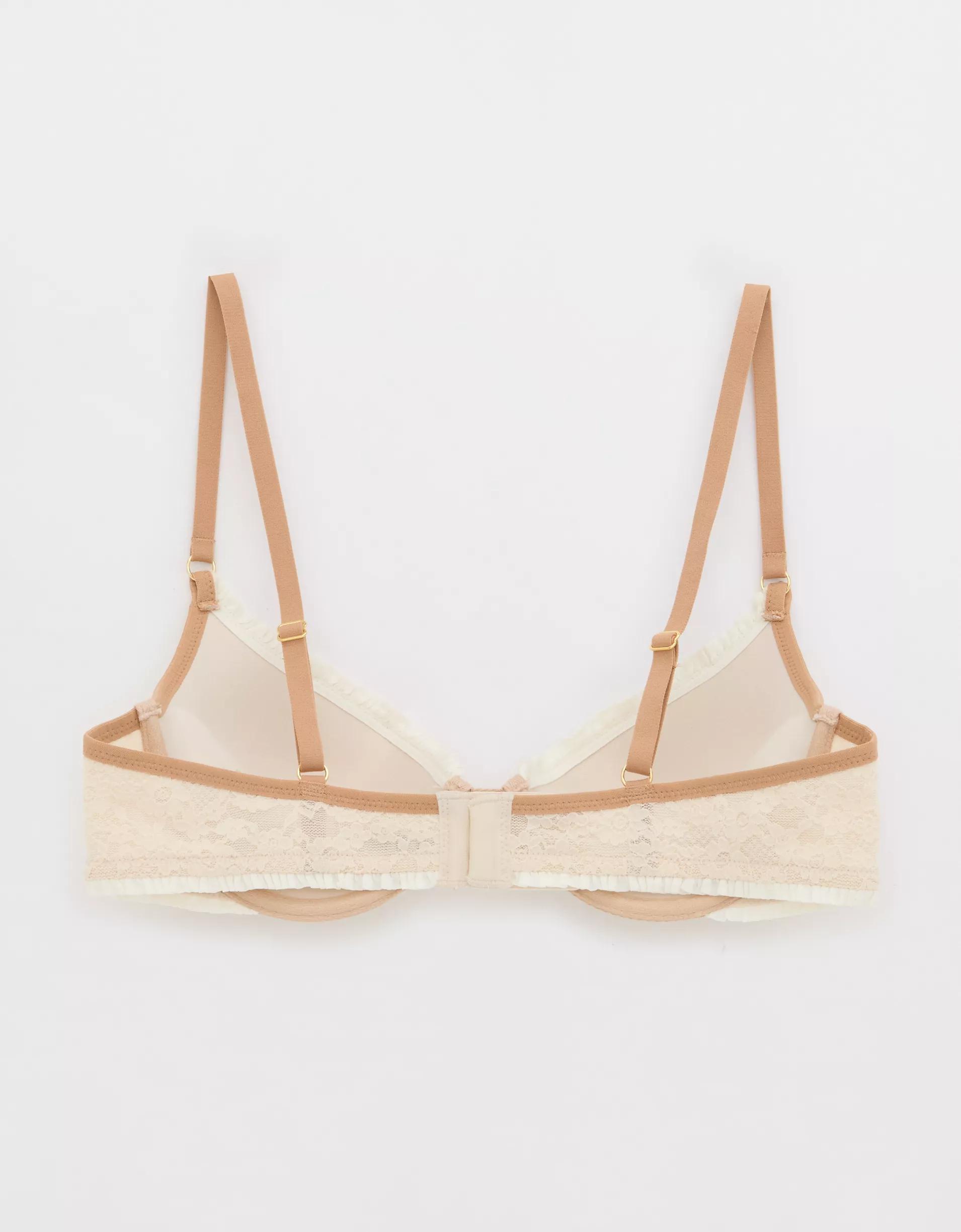 Show Off Vintage Lace Plunge Push Up Bra Product Image